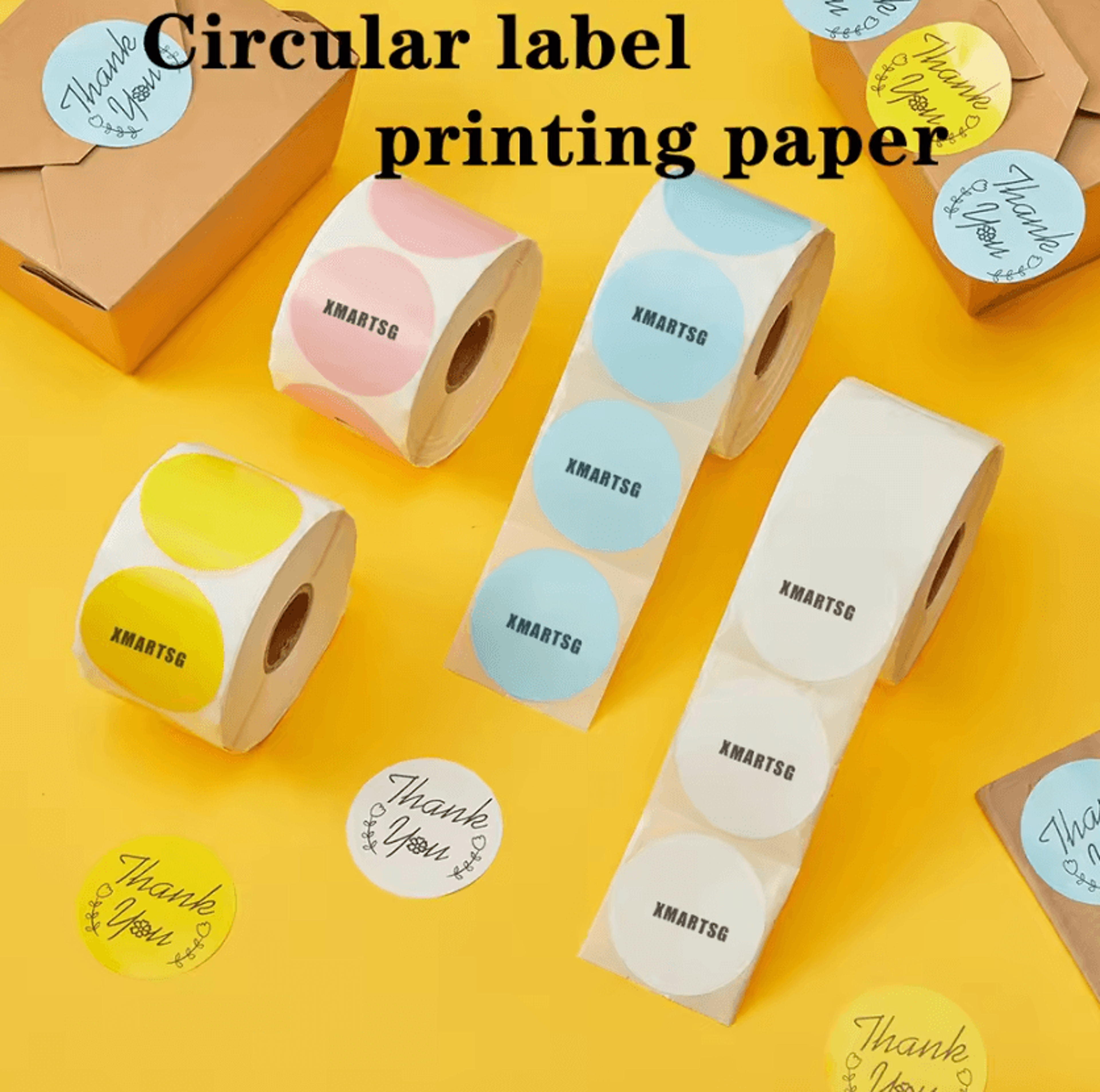 marklife circleseal 50x50mm waterproof round thermal label stickers for p50 s2 and d100 printers