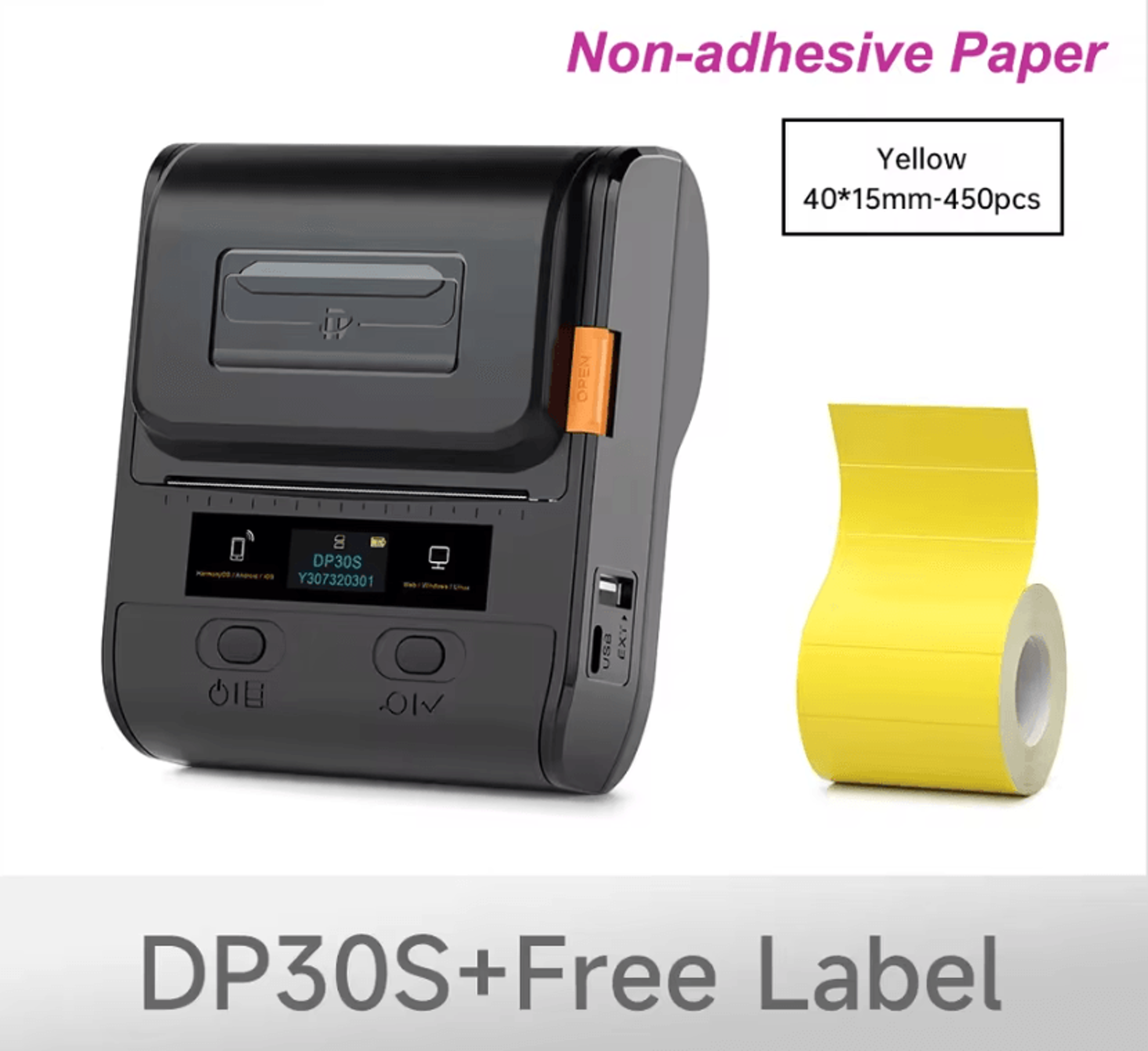 detonger dp30s labelstream wireless thermal printer for home office and business labeling