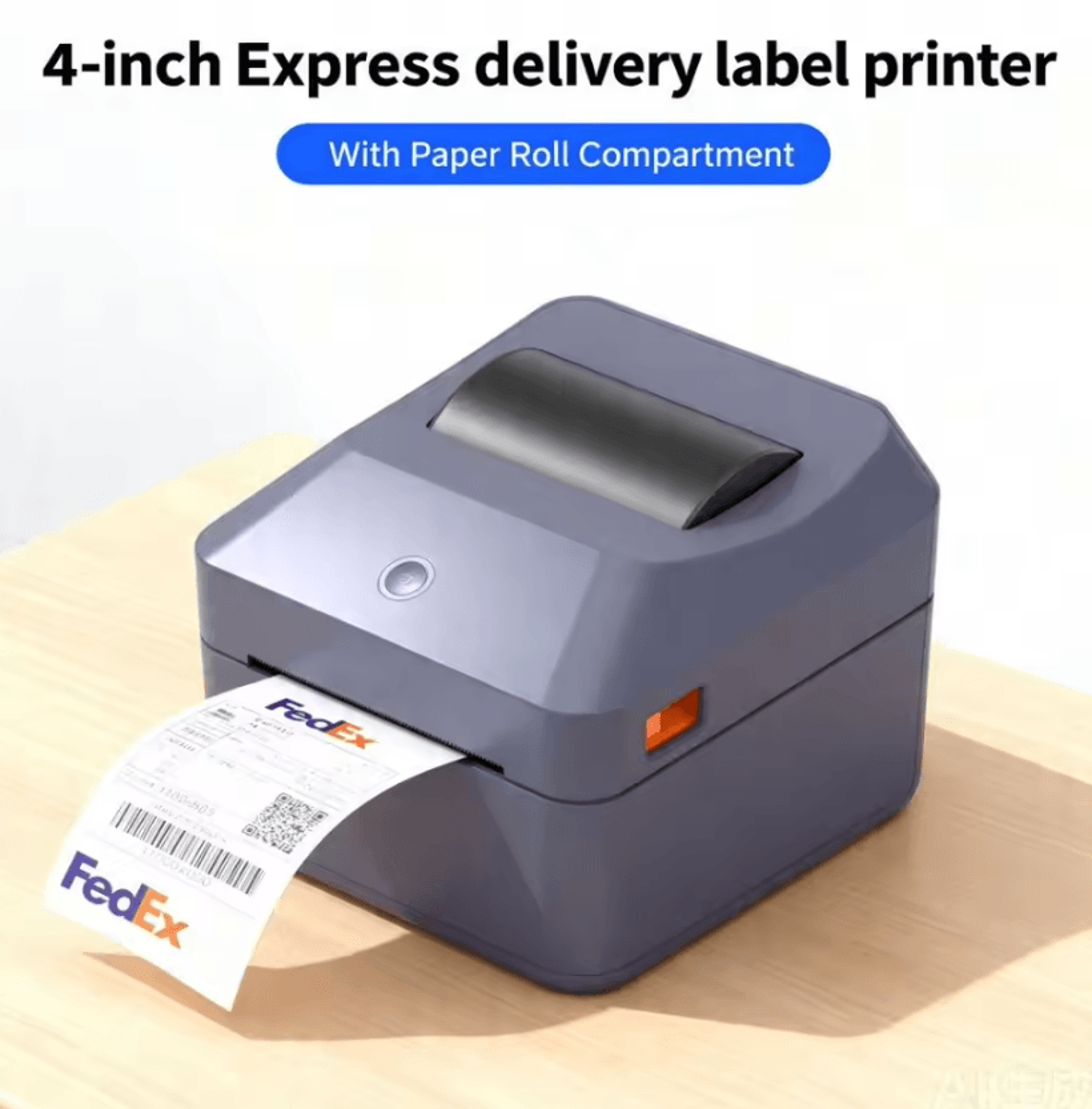 4x6 shipping label printer with paper roll compartment usps/fedex/ups barcode label 4 inch express label thermal printer