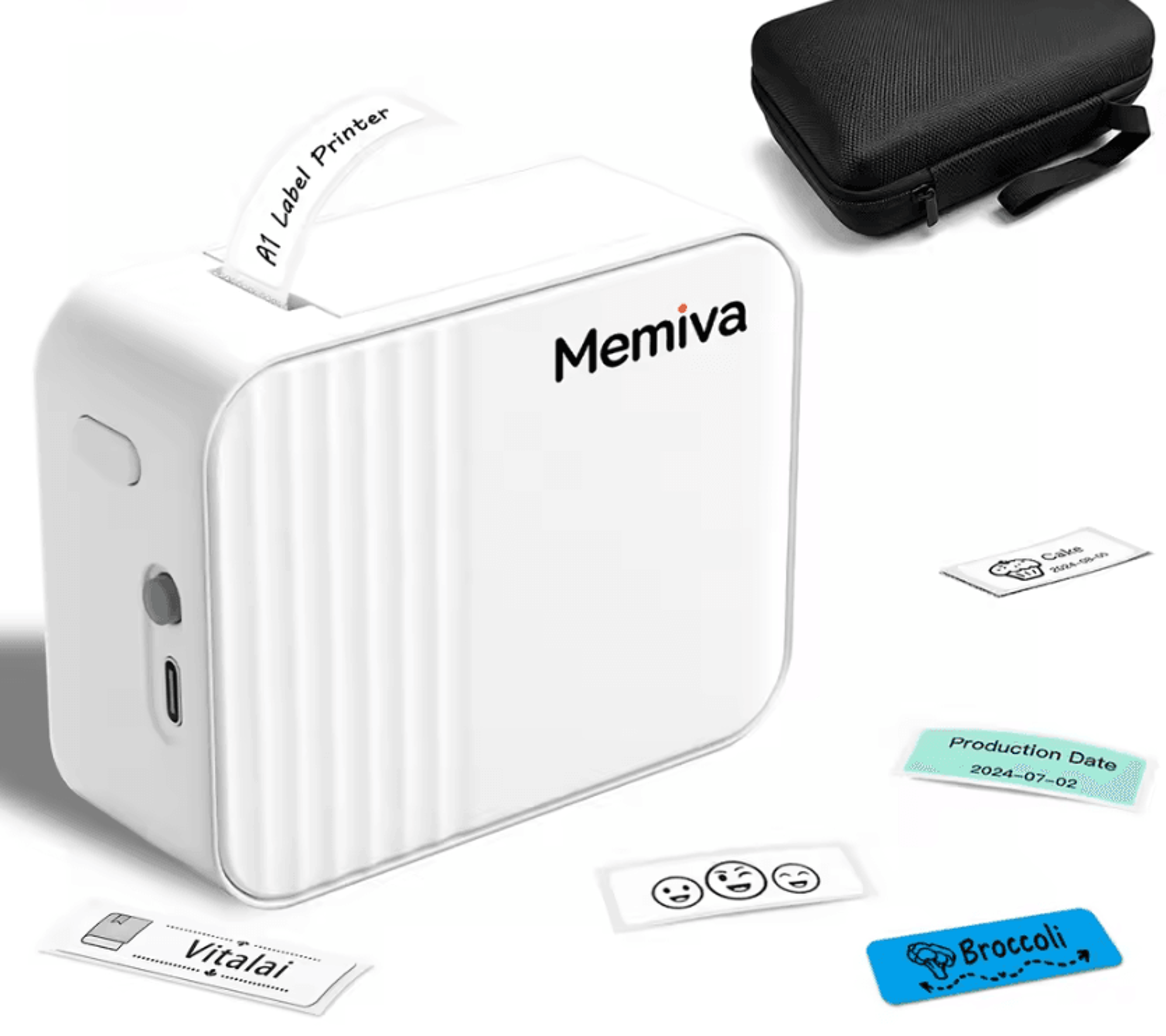 memiva a1 stickermate mini inkless thermal label printer for home office and creative organization