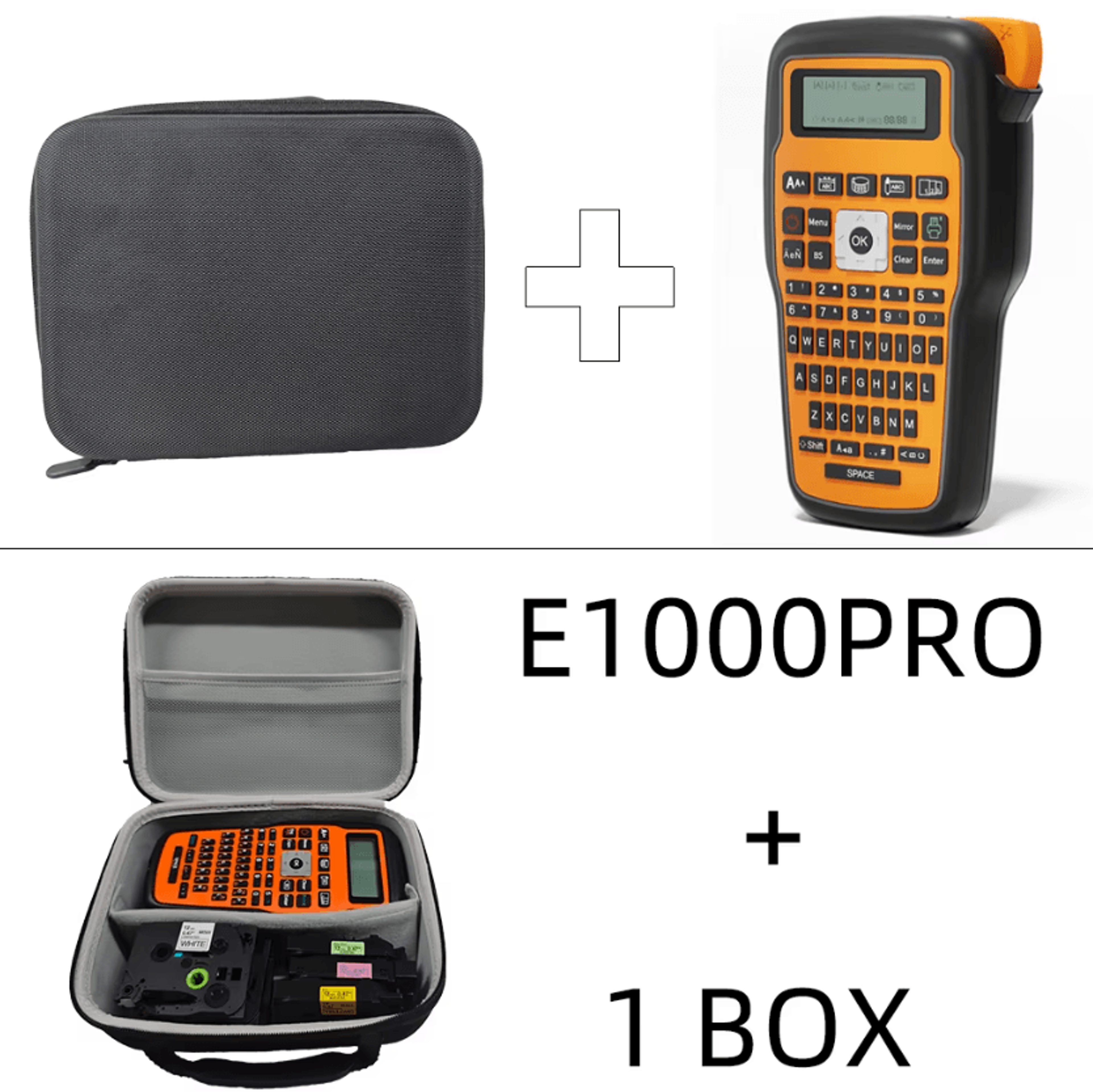 e1000pro 203dpi handheld label printer portable industrial label maker for tze-231 and heat-shrink tubing