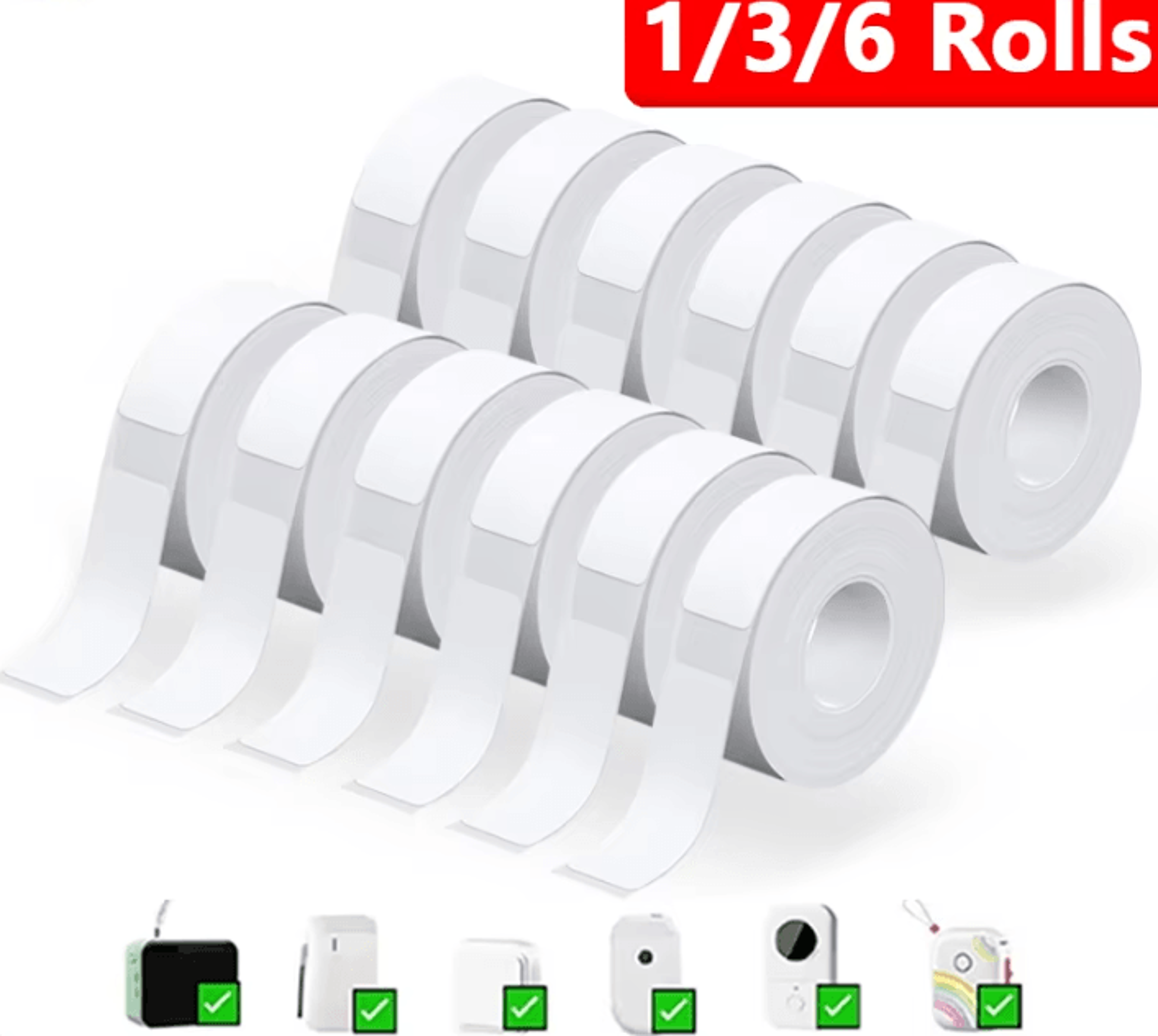 marklife thermal label sticker rolls white transparent uv adhesive paper for p15 p12 p11 d30 q30 printers