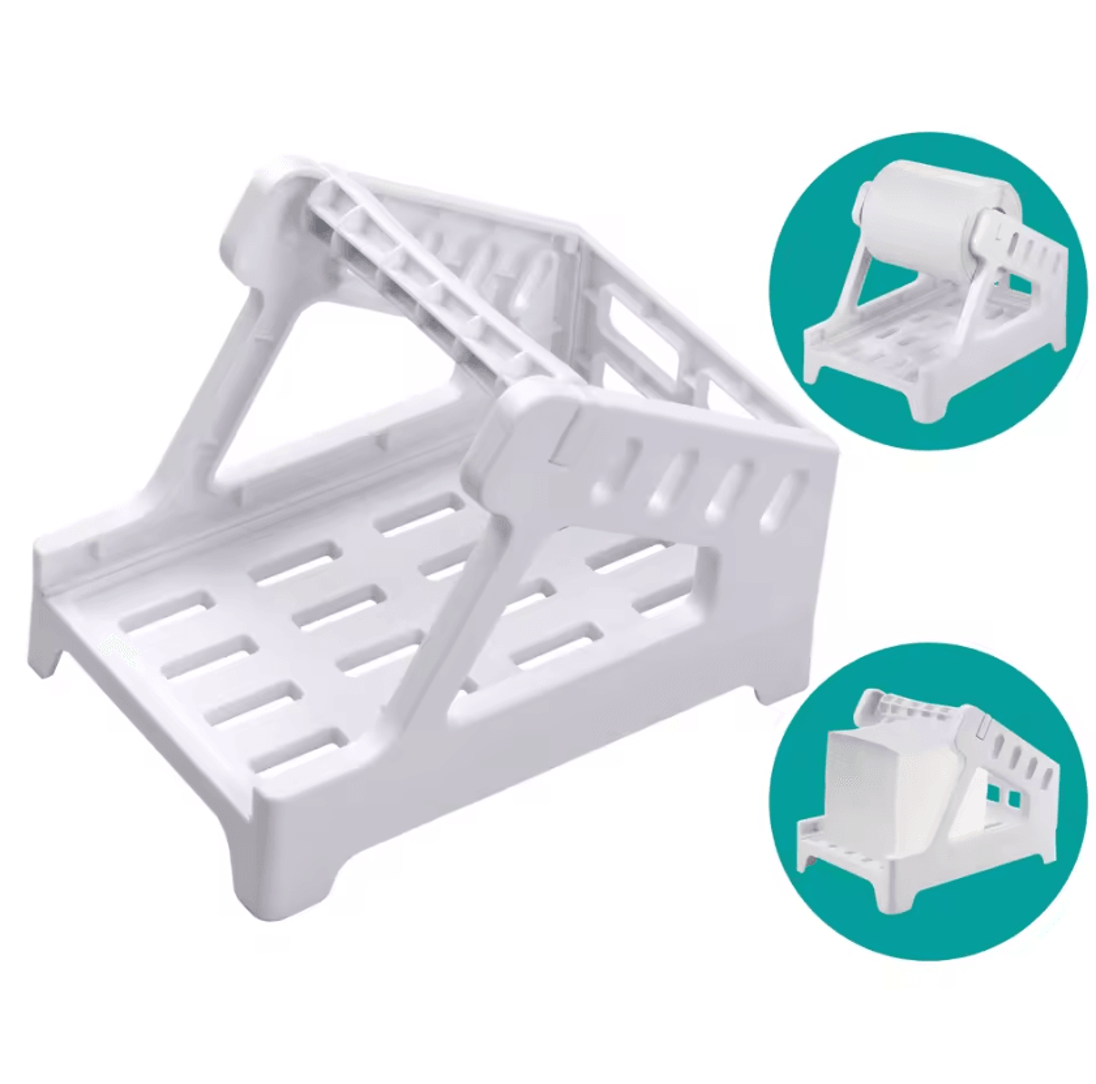 2-in-1 shipping label holder for 4x6 thermal printer rolls and fanfold labels
