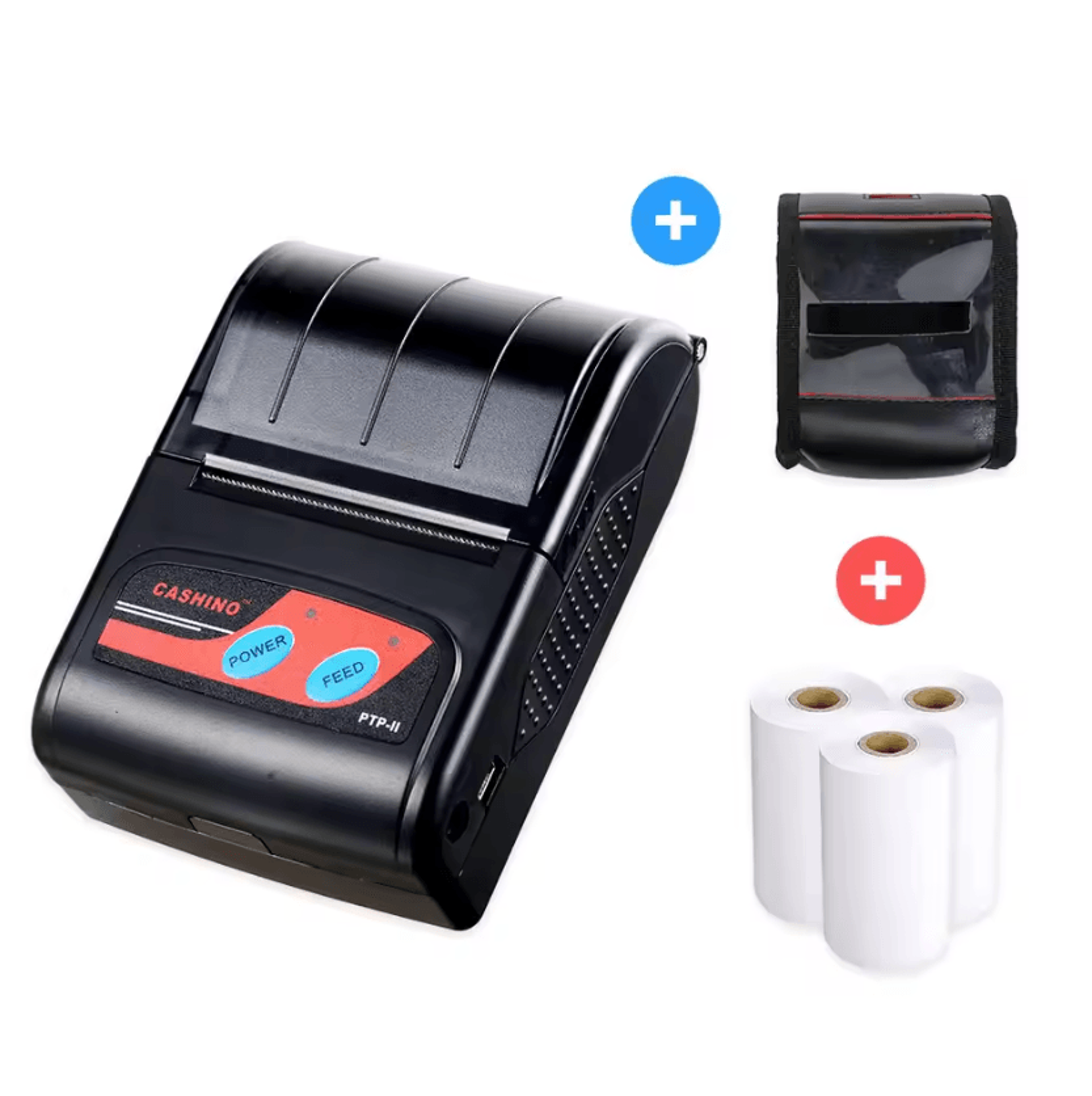 cashino ptp-ii 58mm portable bluetooth receipt printer 2000mah rechargeable mobile pos printer