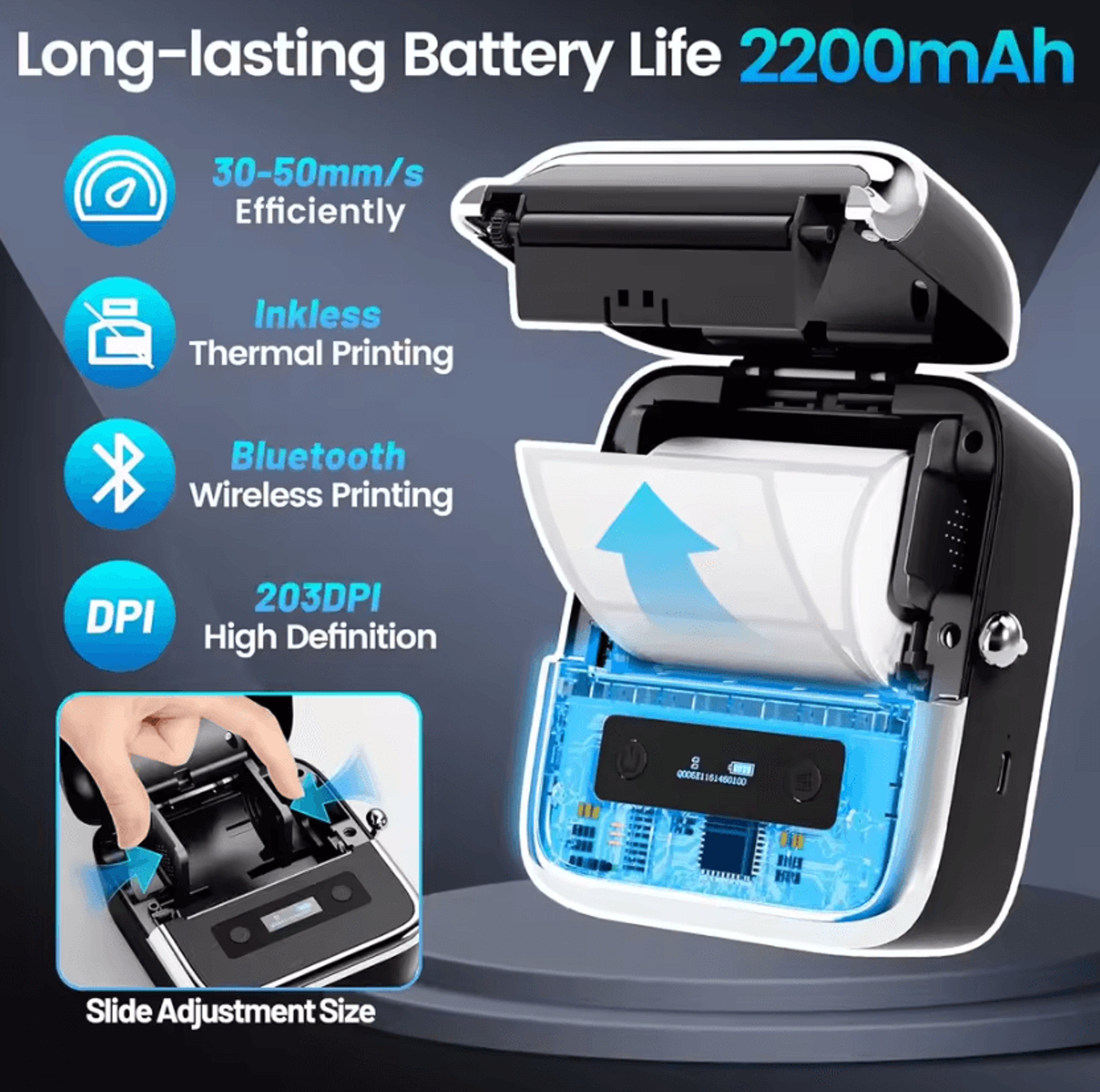 phomemo m250 upgraded 75mm portable thermal label printer barcode and sticker maker for business and home