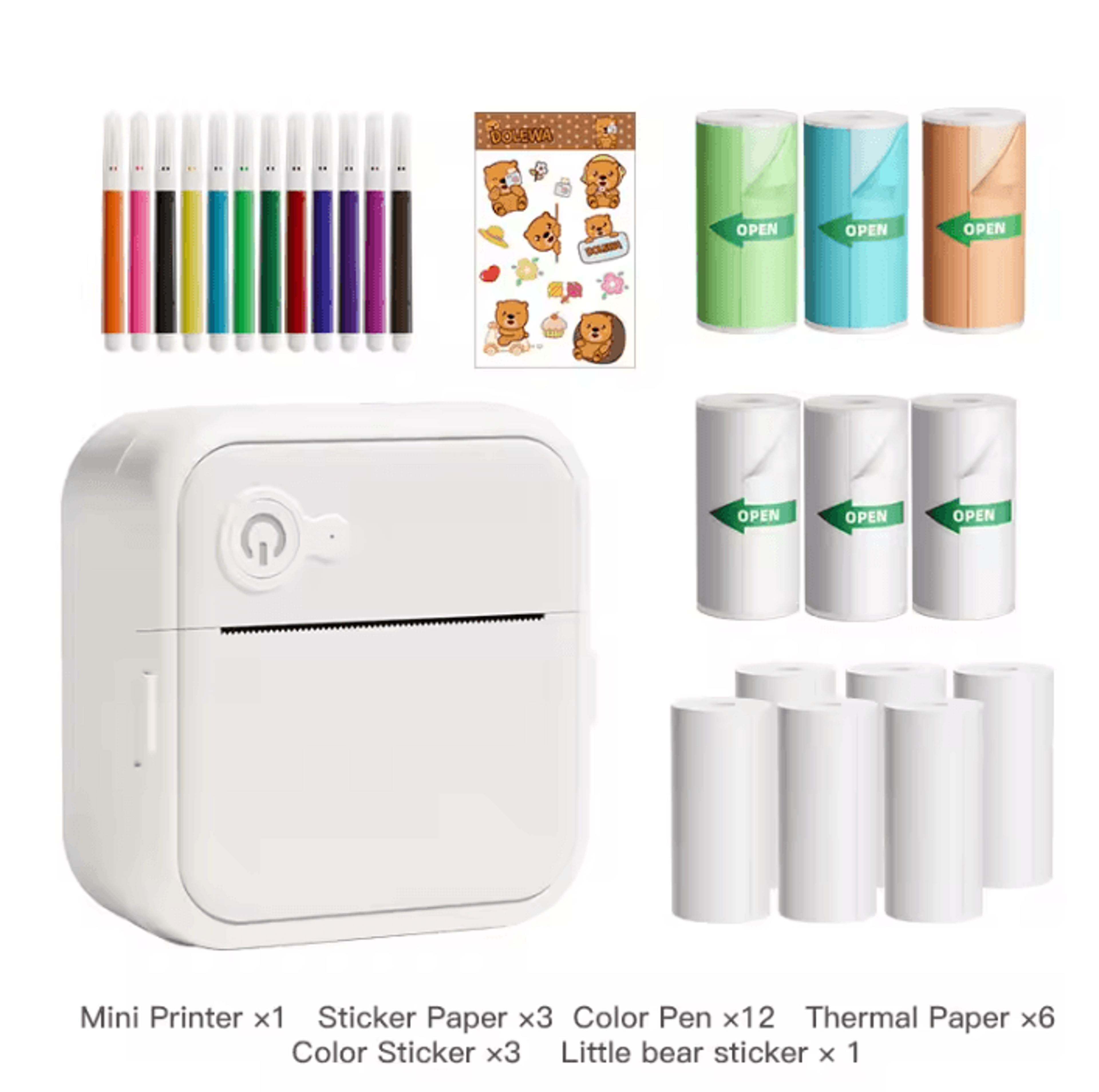 d8 mini bluetooth thermal printer portable inkless sticker and label maker for android and ios