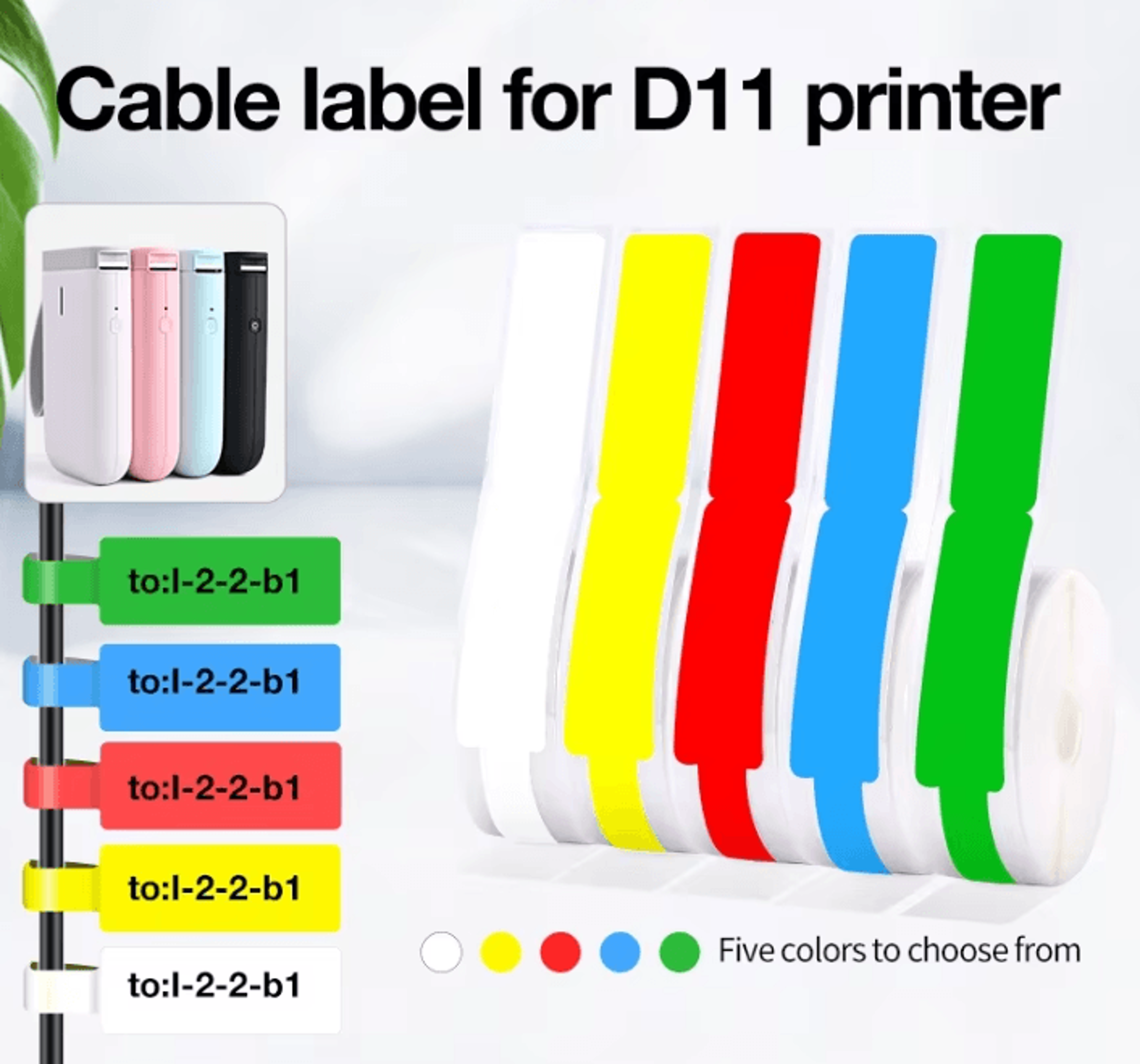 niimbot waterproof cable identification labels self-adhesive fiber wire tags for d110 d101 d11 h1 printers