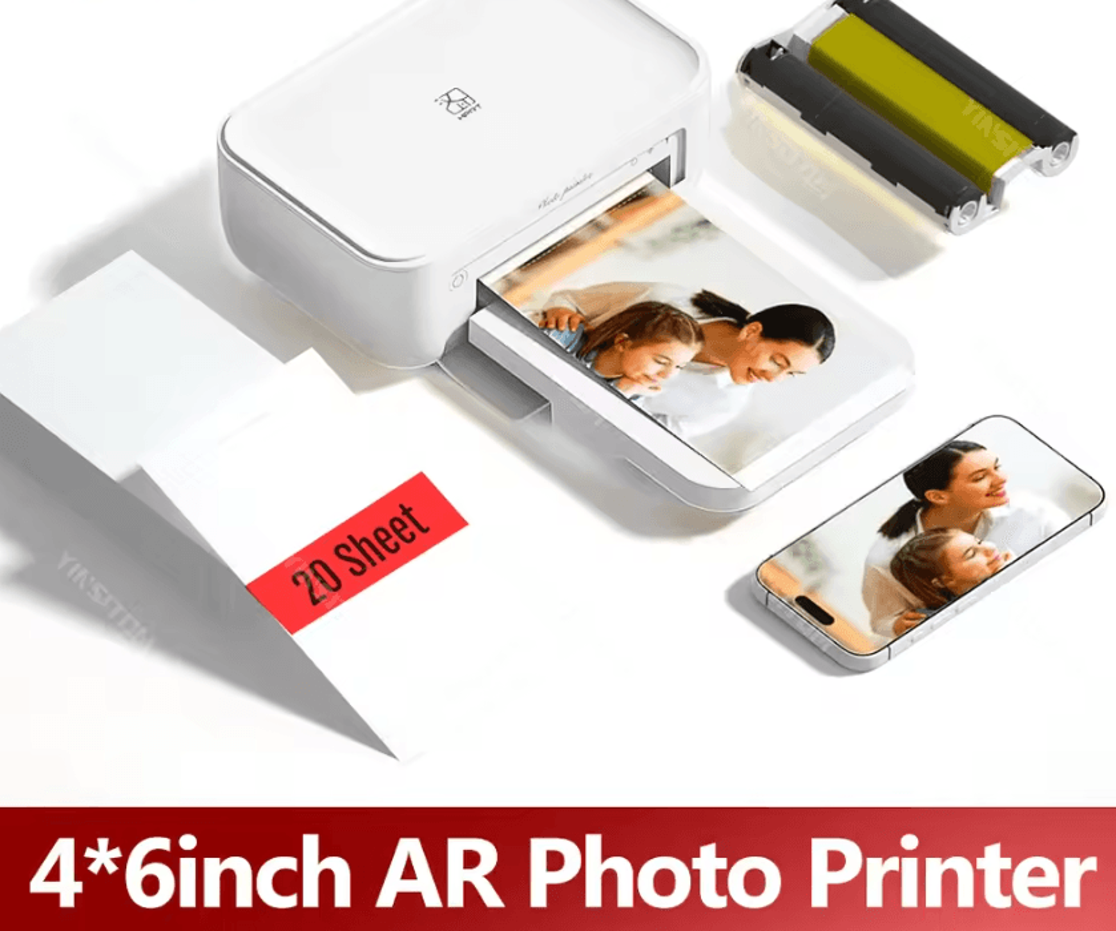 hprt 4x6 wifi photo printer portable dye-sublimation color picture printer with photo paper for home use
