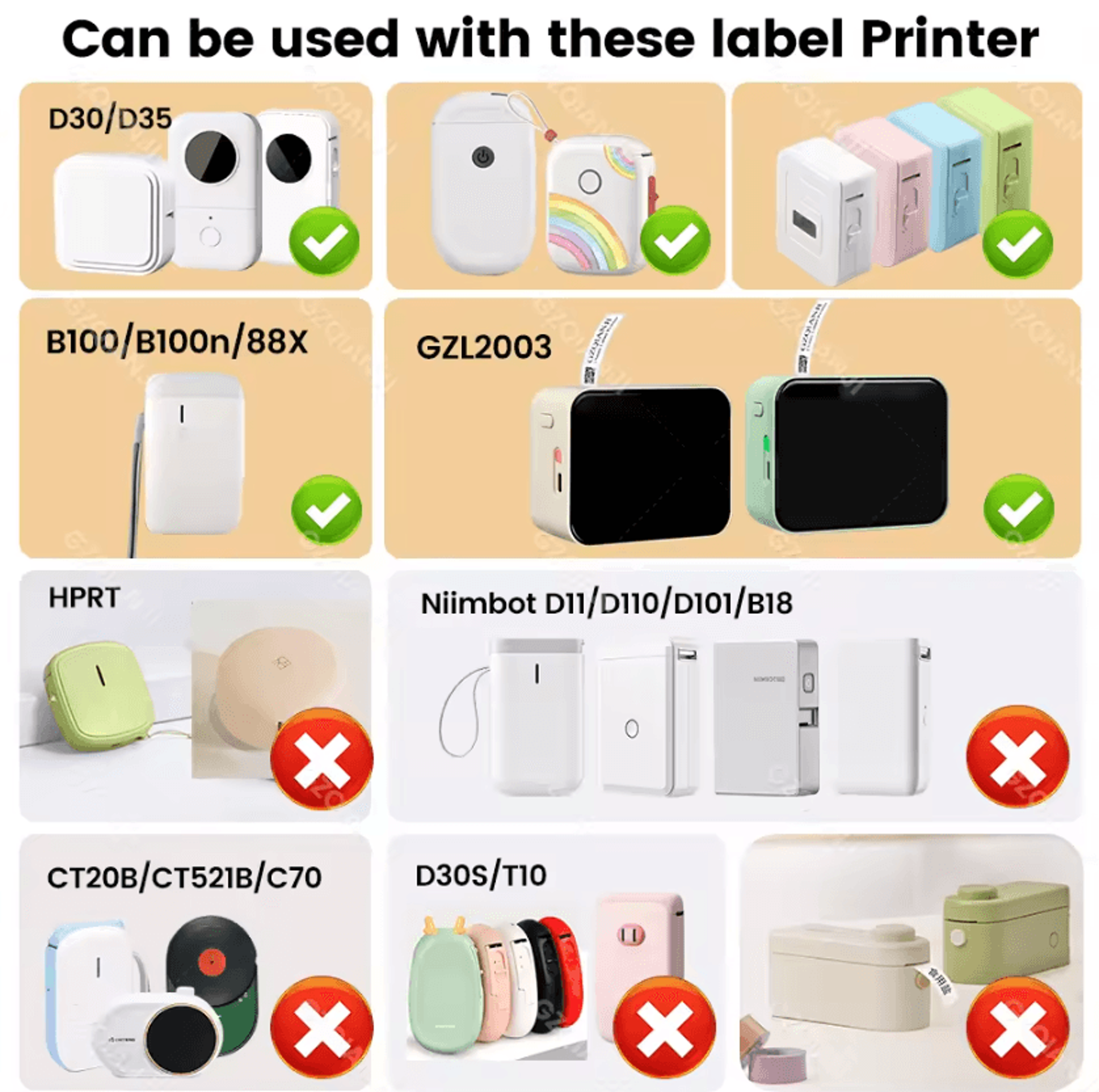 p15 mini thermal label tape 12-15mm waterproof adhesive sticker refills for cable and home organization