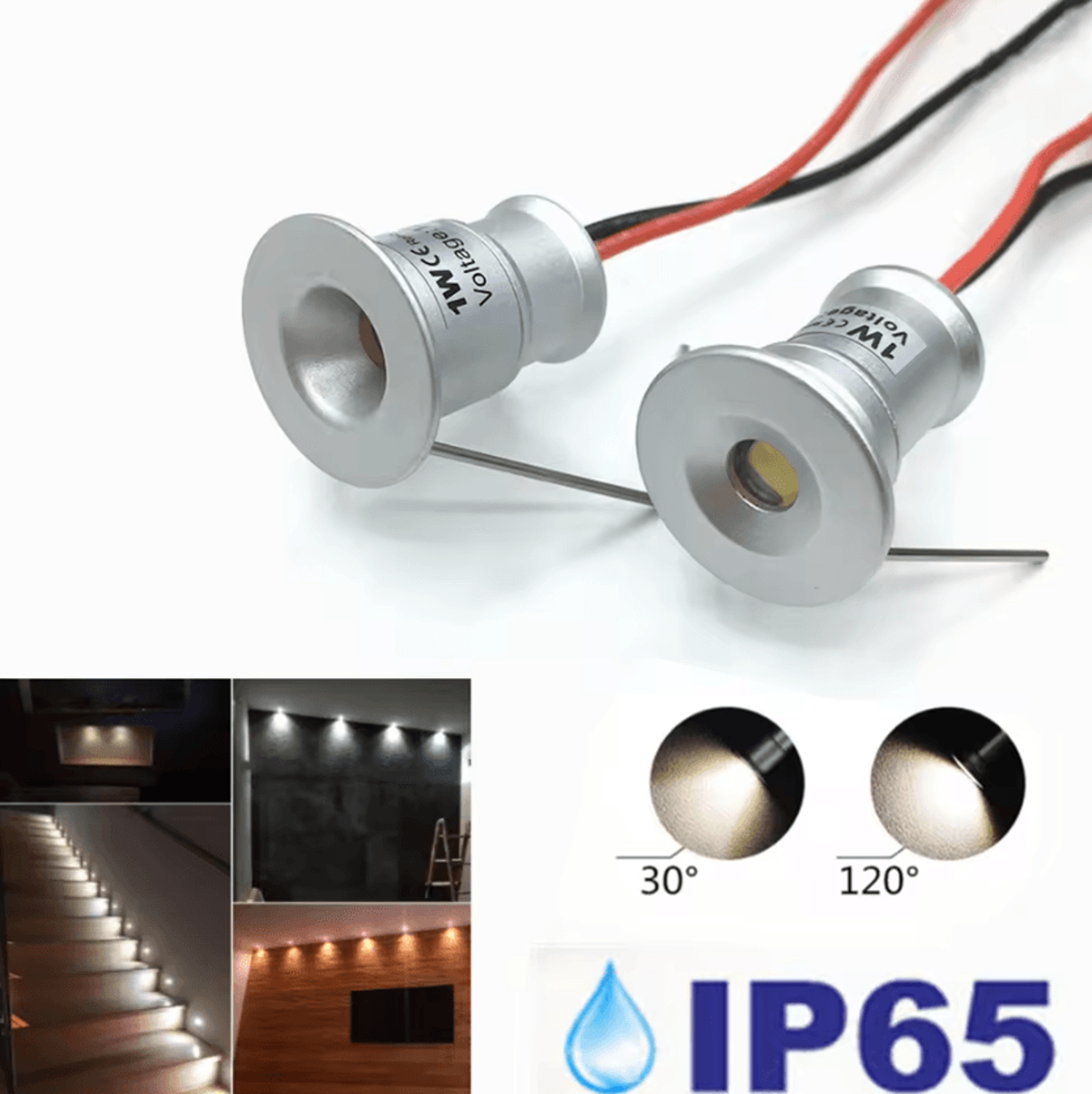 1w mini led recessed downlight 3v 12v dimmable spotlight for ceiling cabinet showcase and ambient lighting