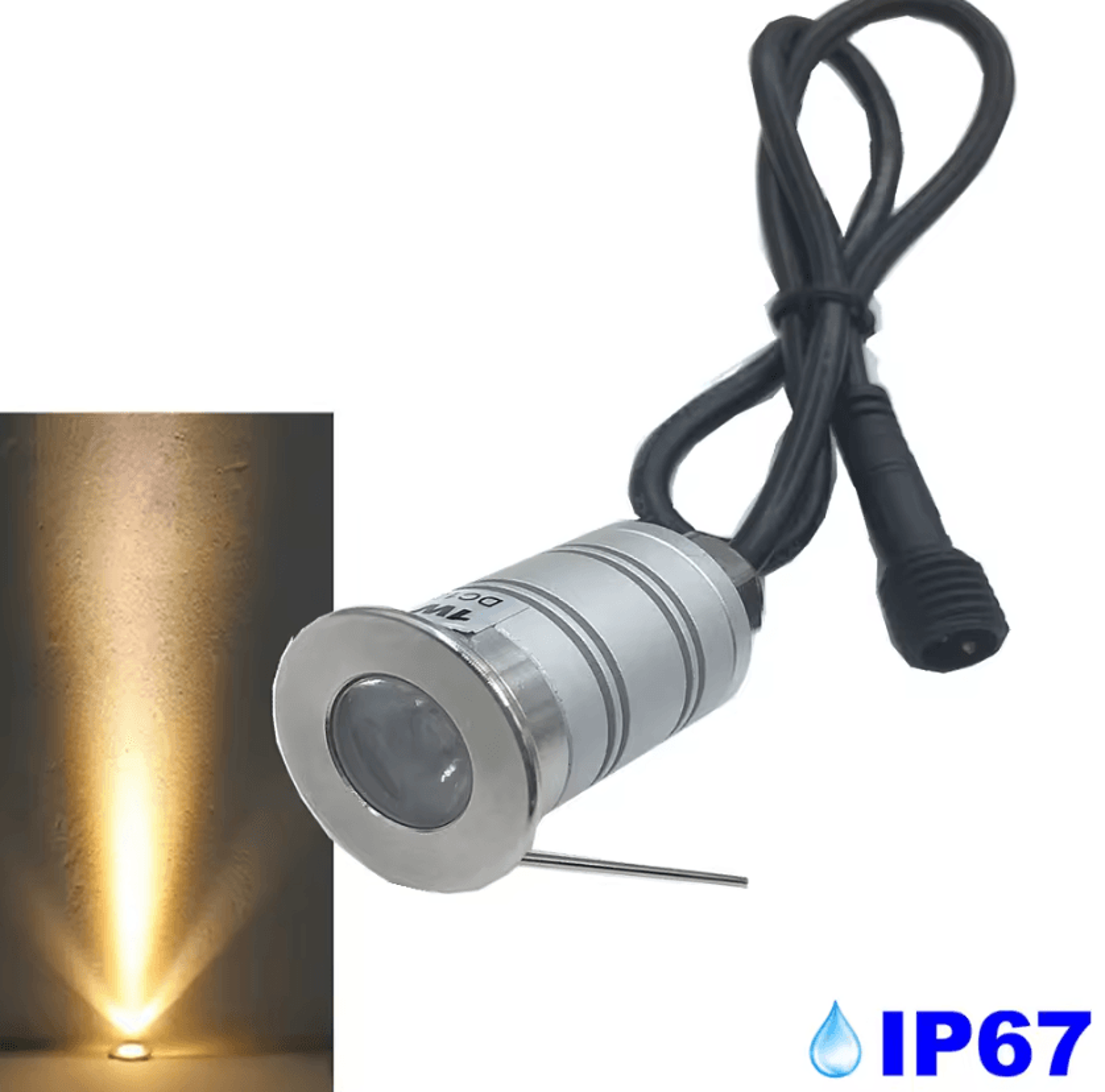 1w outdoor led ground spotlight 12v 24v mini recessed landscape light for garden pathways and yard lighting