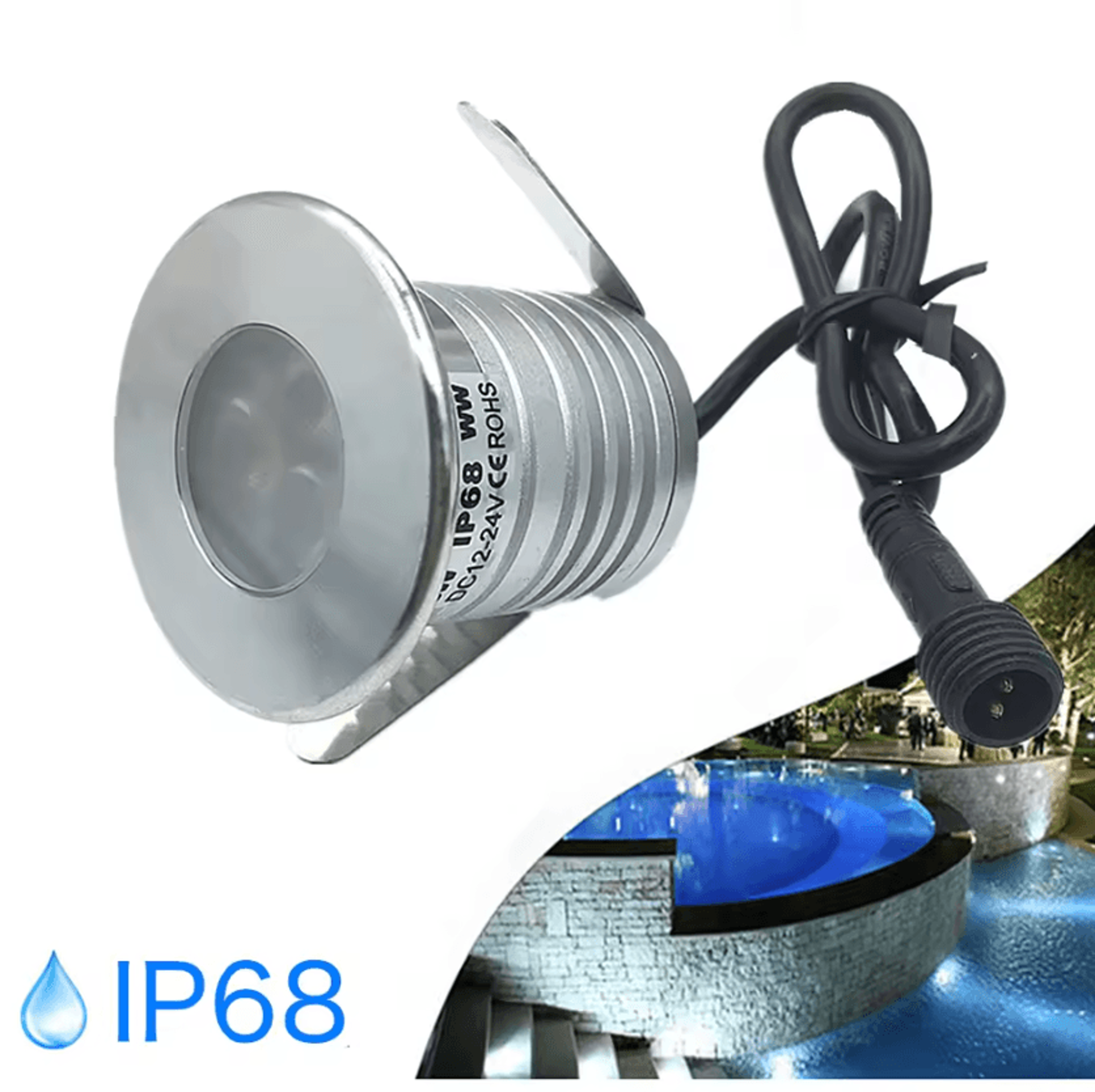 3w ip68 waterproof led underwater spotlight 12v submersible pool light for fountains ponds and aquariums