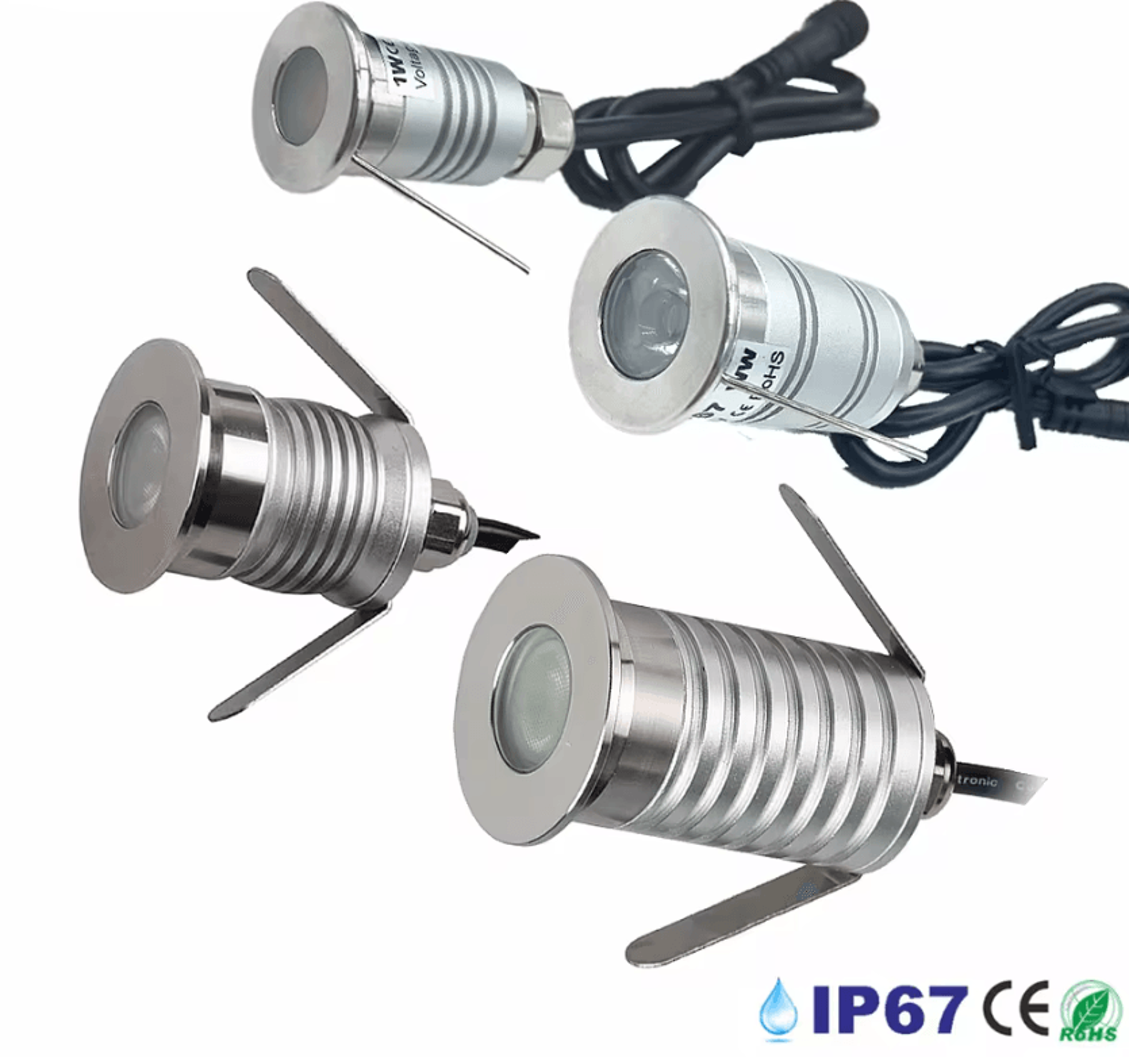 1w 3w ip67 waterproof led underground light 12v recessed deck spotlight for garden pathways and stair lighting