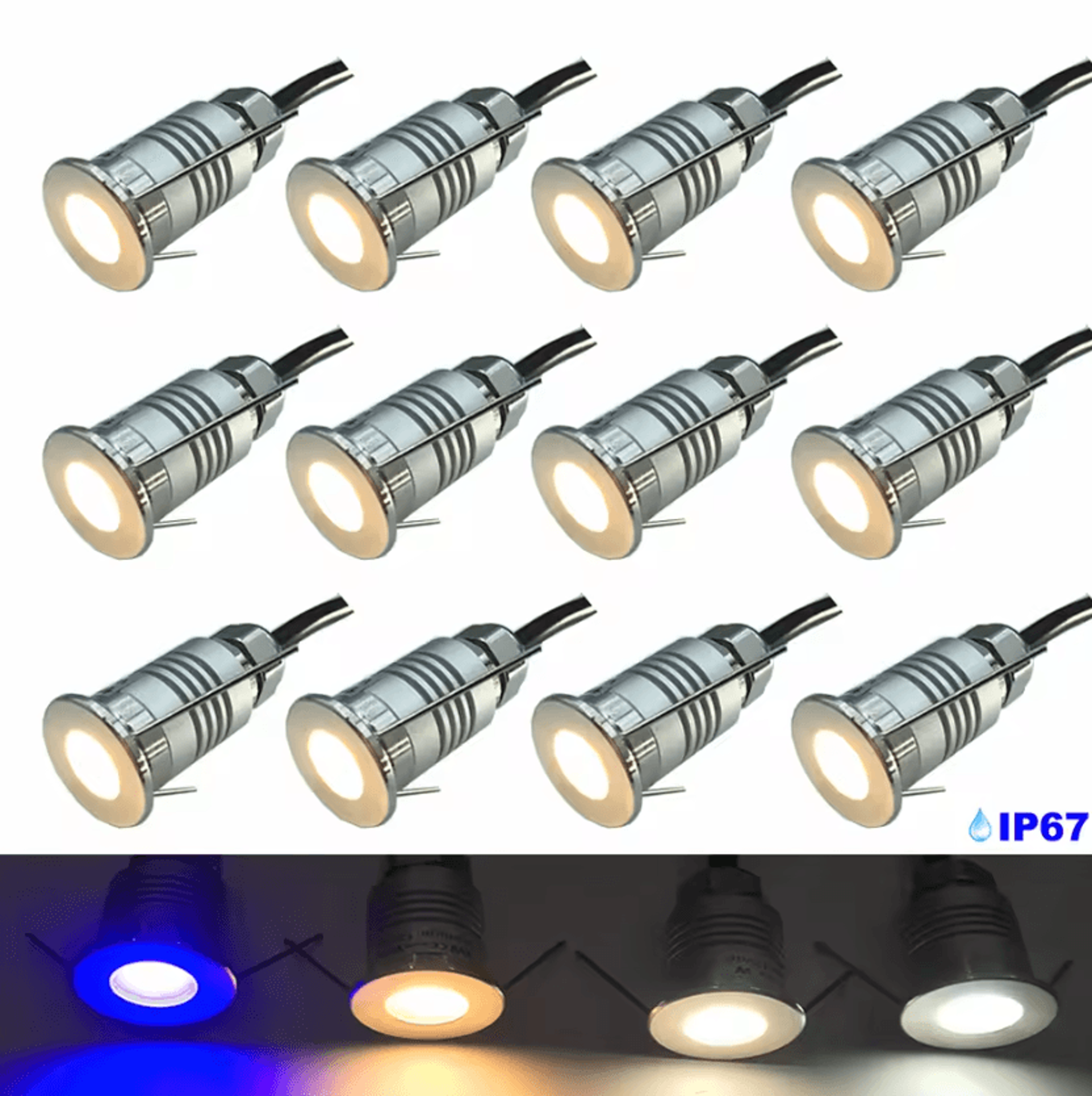 1w ip67 waterproof led deck floor light 12v mini recessed spotlight for garden stairs and pathways