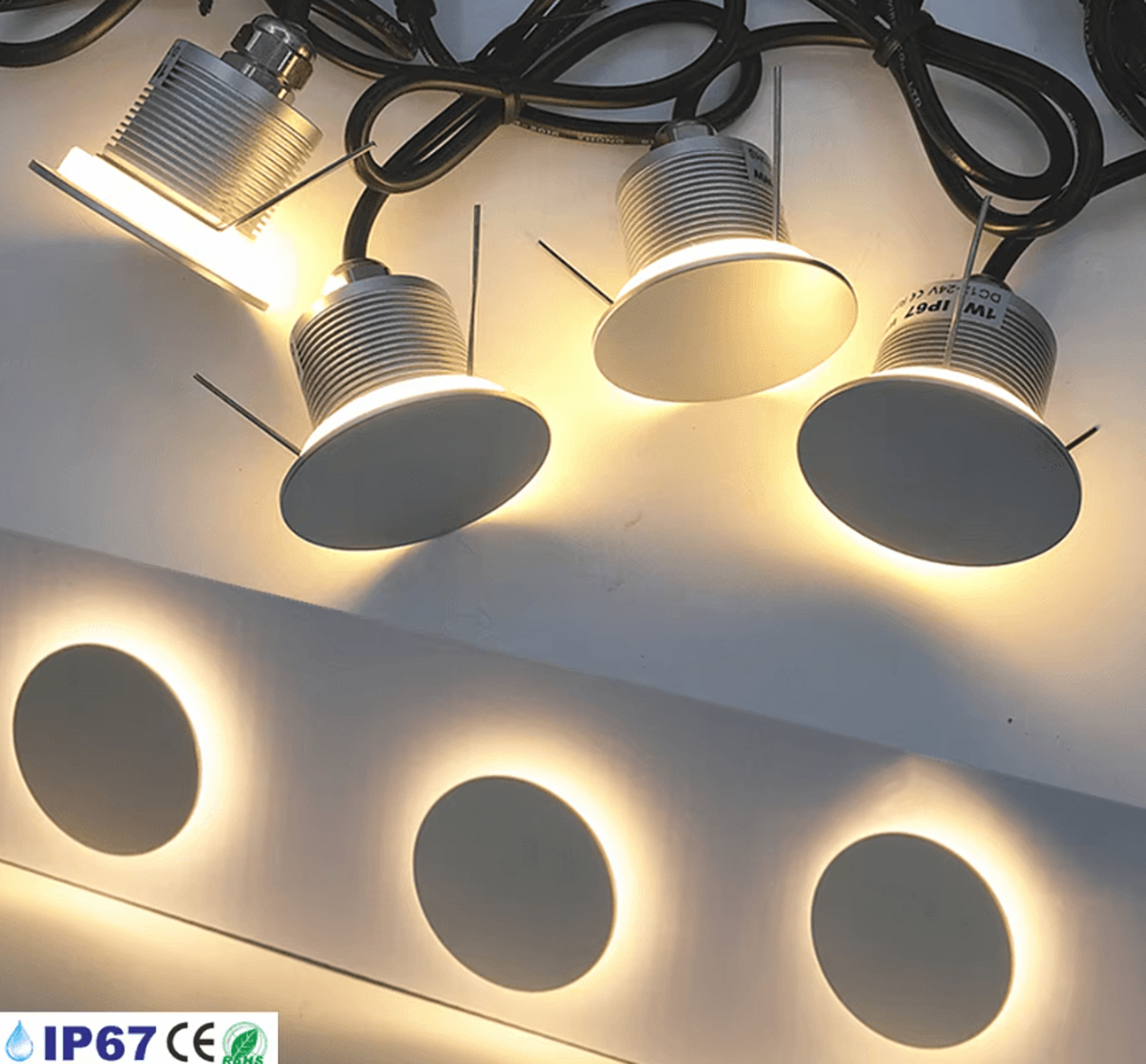 1w ip67 recessed led stair wall light 12v 24v waterproof step lamp for garden corridors and outdoor walkways