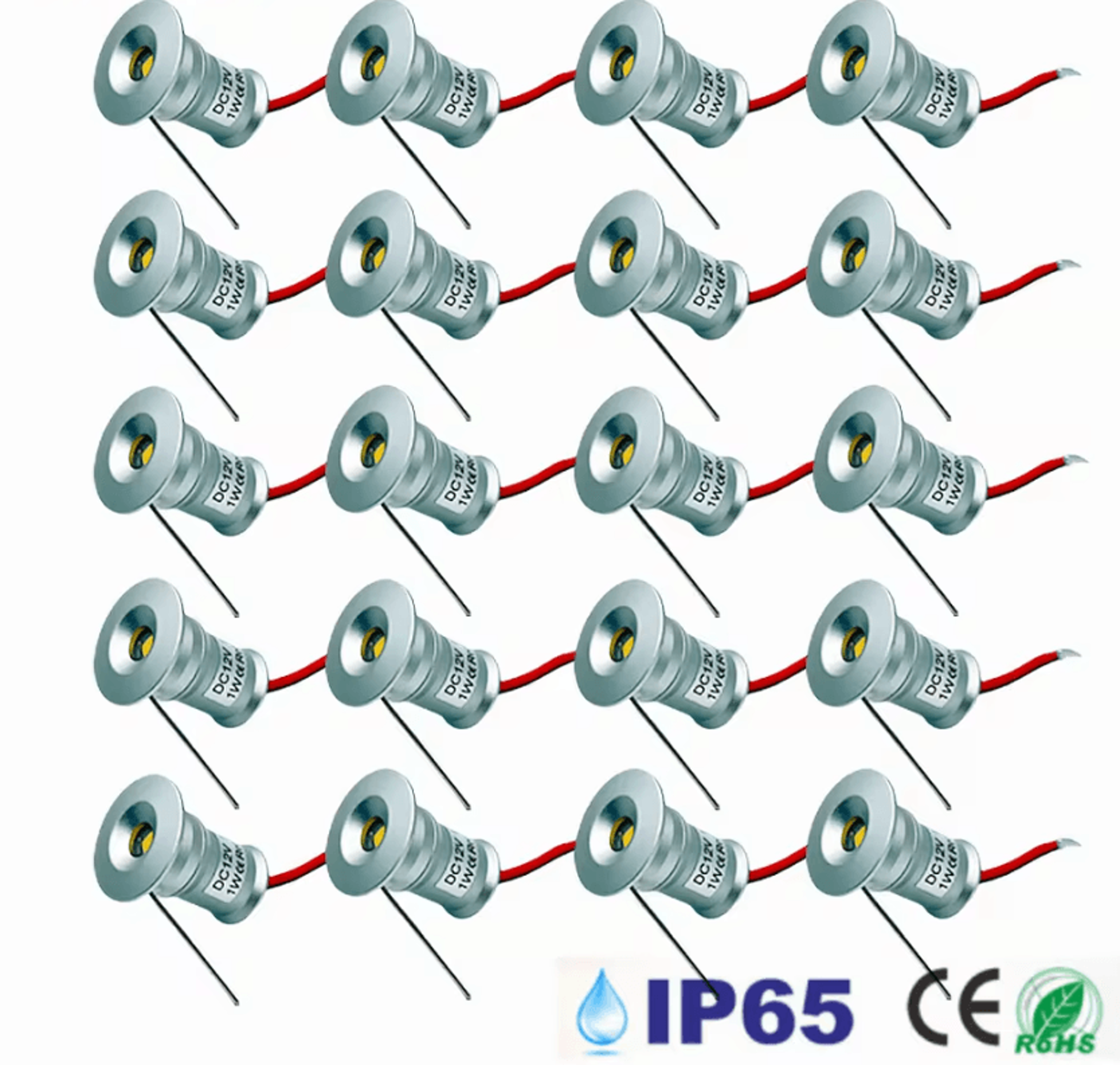 1w ip65 mini led downlight 24v 15mm dimmable recessed spotlight for jewelry cabinets and ceilings