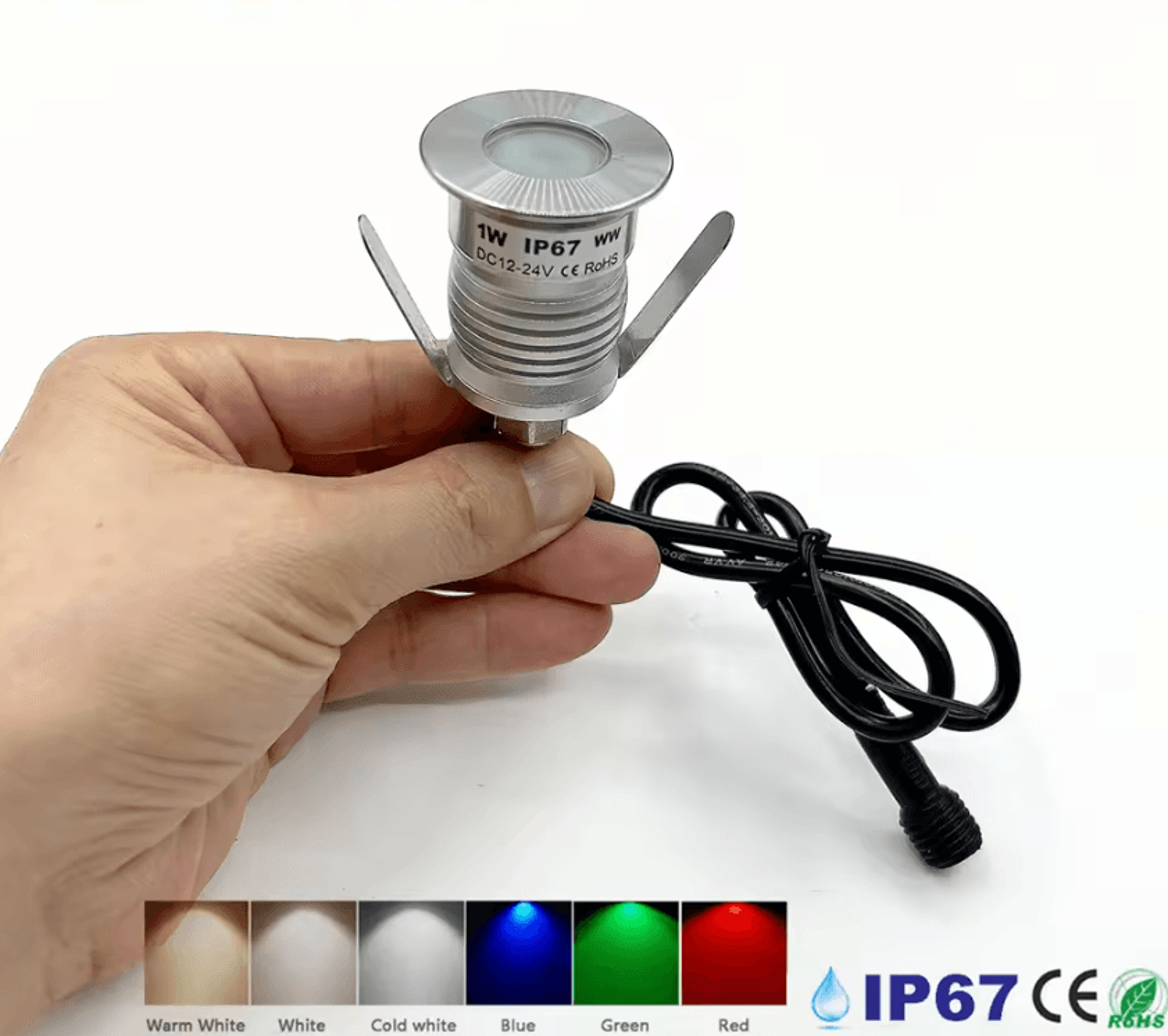1w mini ip67 waterproof led ground spotlight 12v 24v recessed garden pathway and landscape light