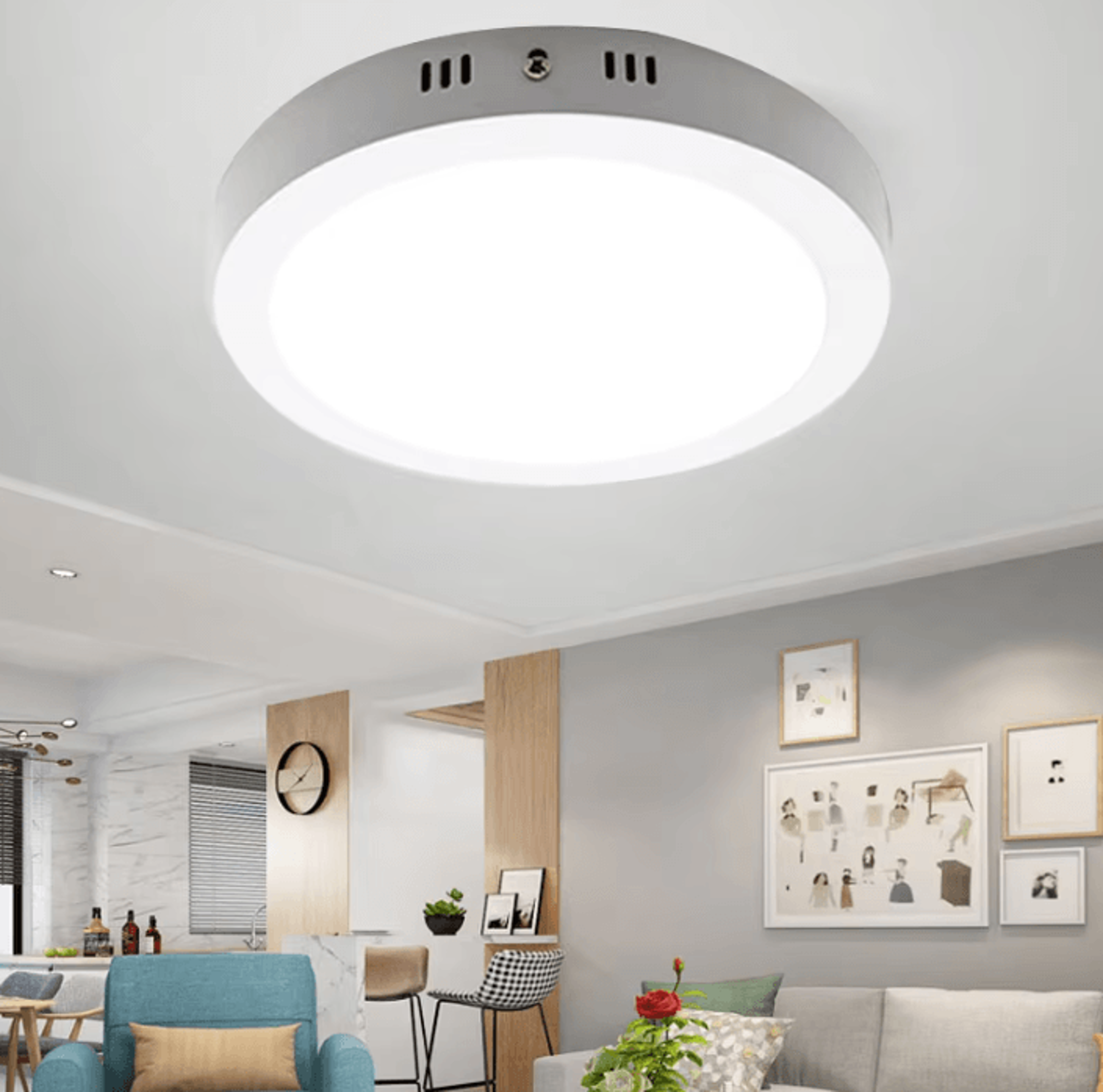 ultra thin led ceiling panel light 20w 30w square round 110-265v modern lamp for bedroom and living room