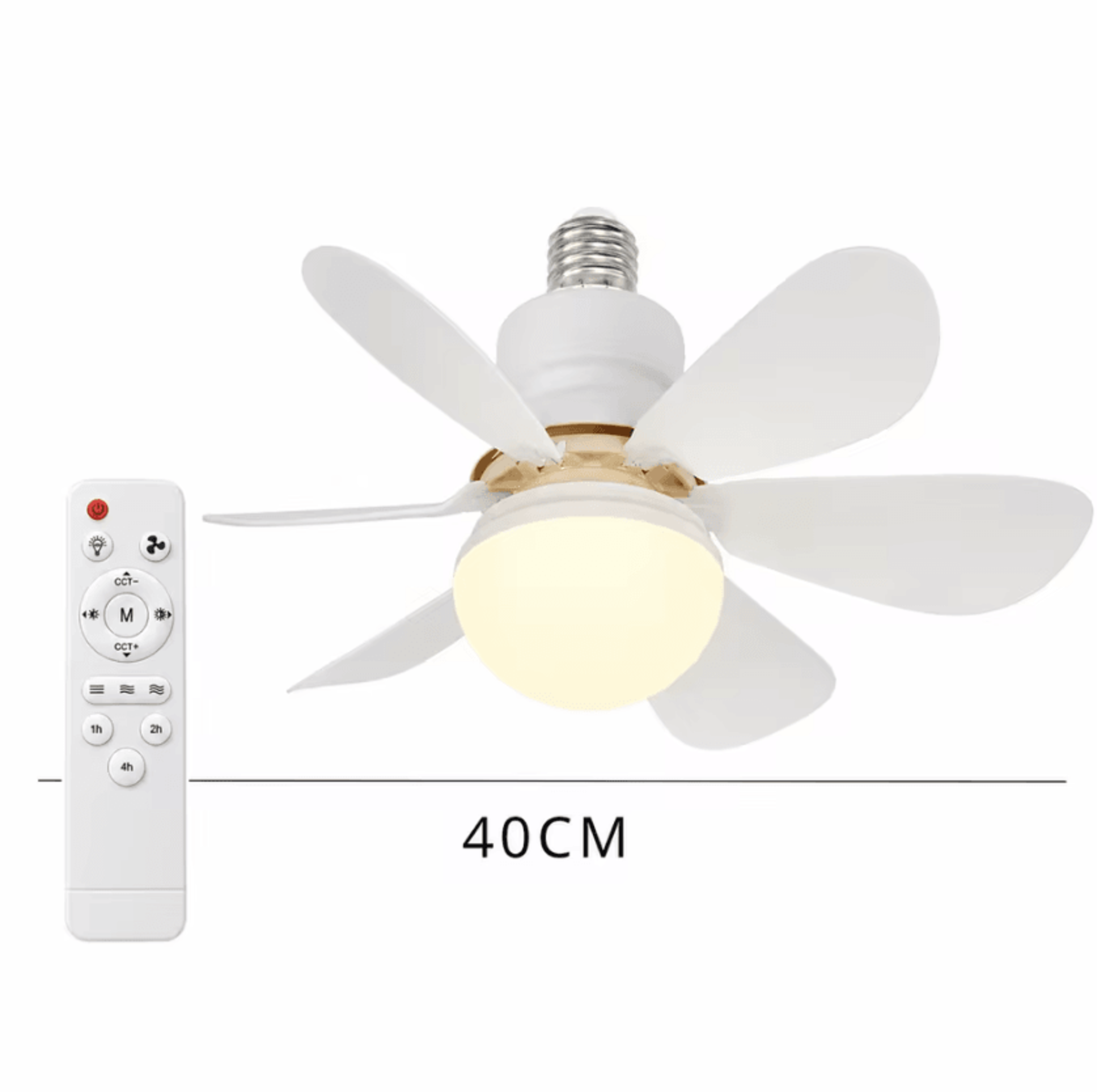 30w 40w led ceiling fan light with e27 base remote control decorative lamp for living room and study