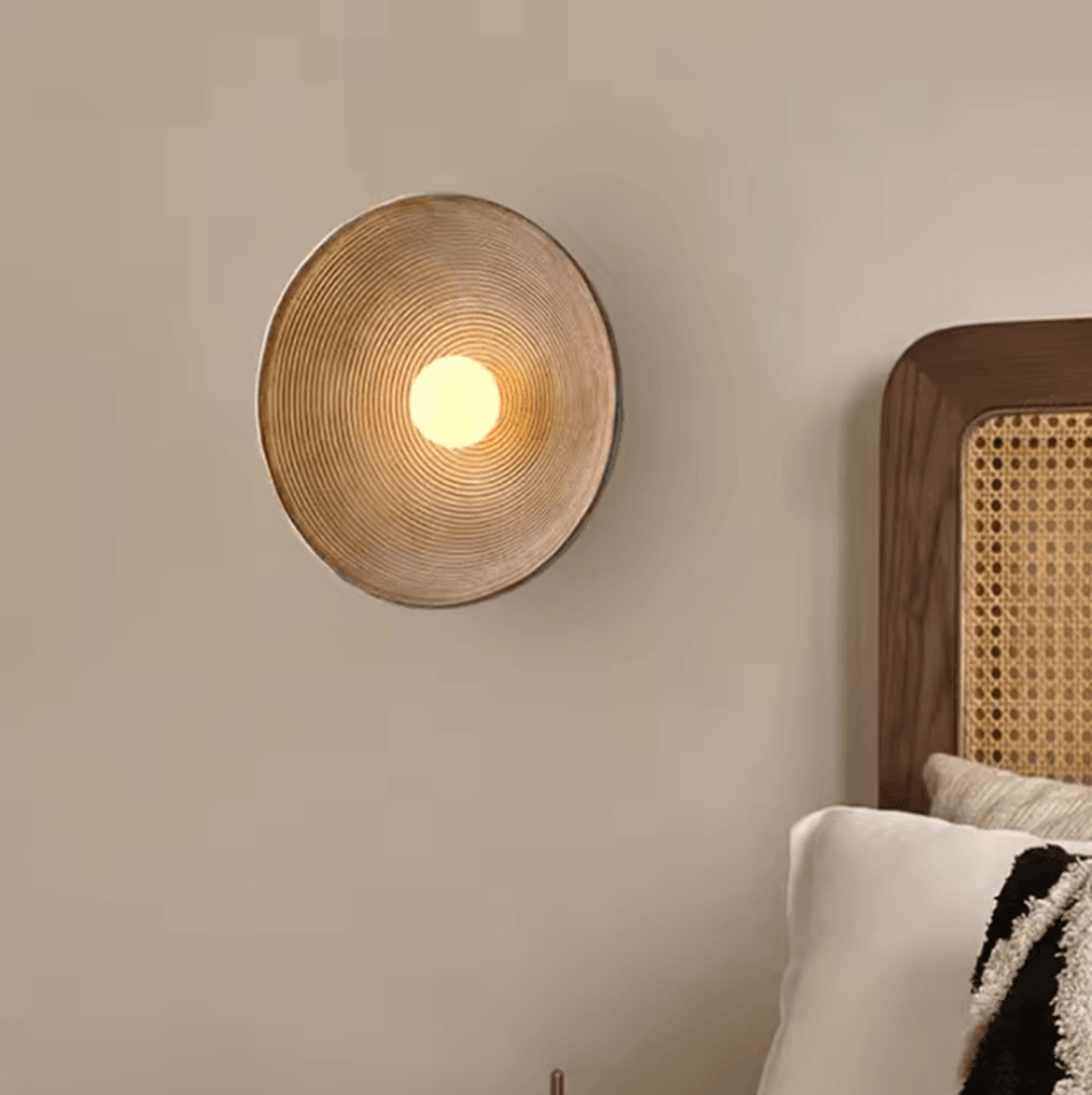 retro japanese resin wall lamp decorative bedside sconce for living room and bedroom