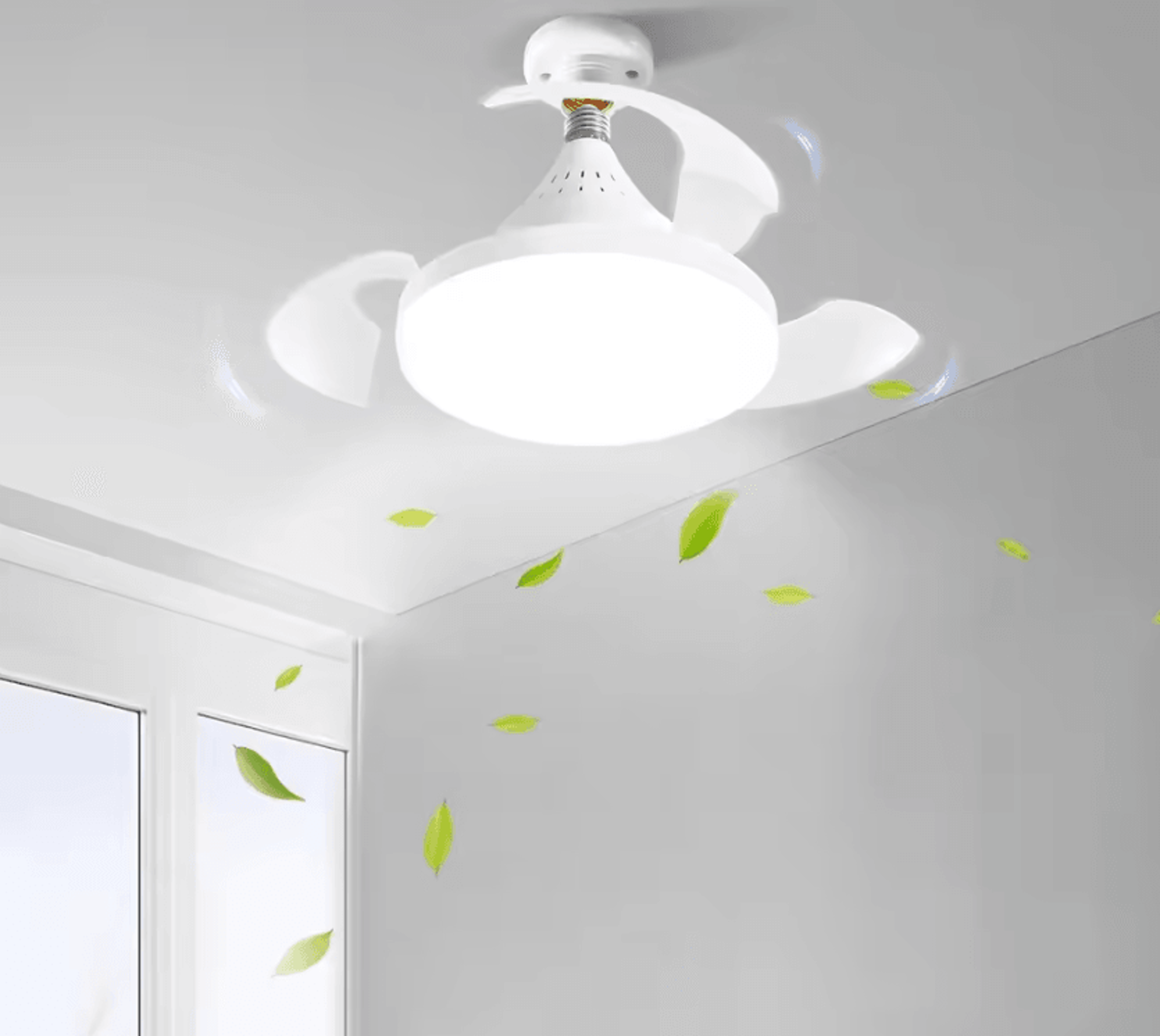 joyinled retractable ceiling fan light with remote control 3 speeds dimmable led white