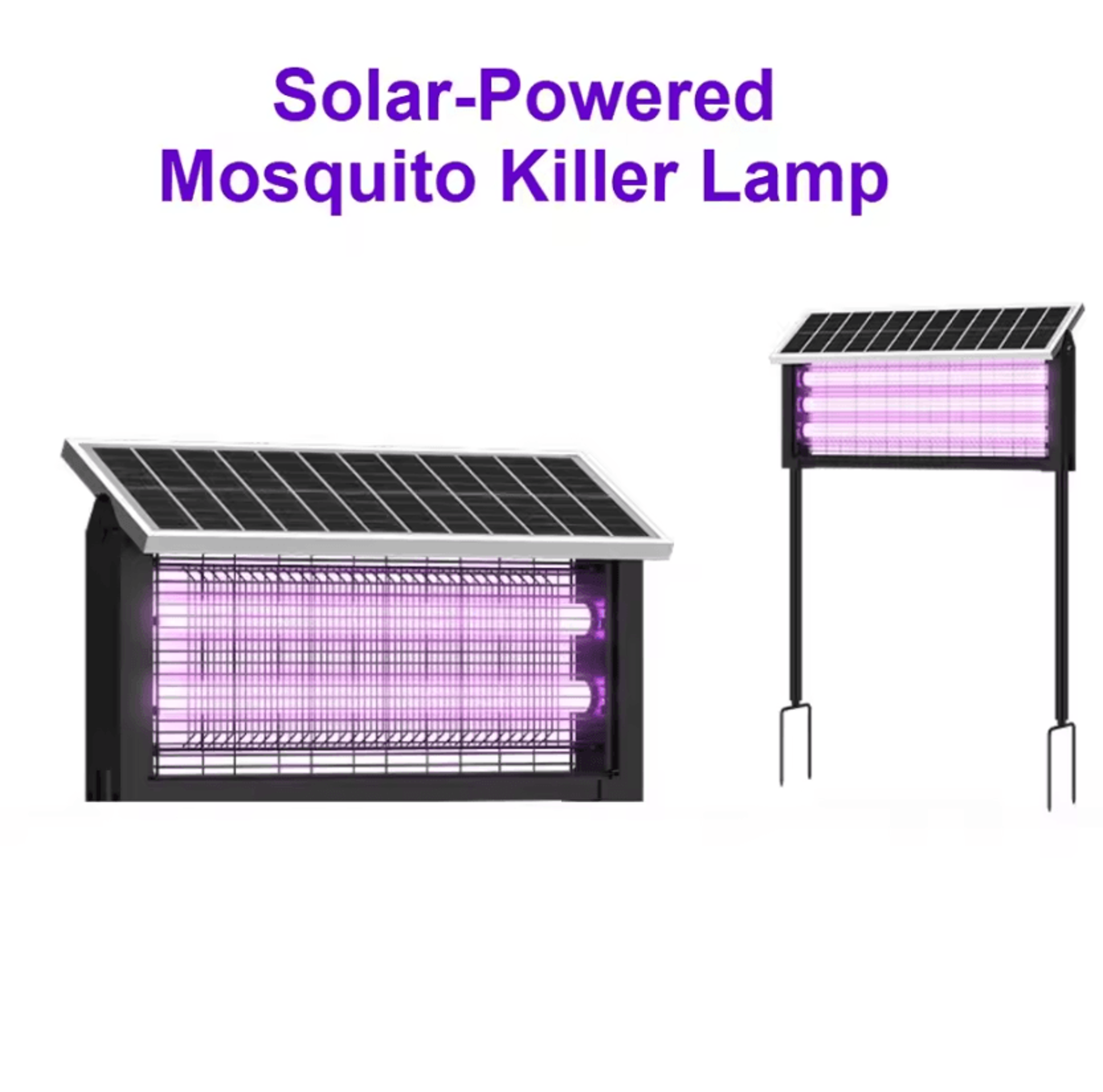 solar powered mosquito killer lamp 15w 20w 40w waterproof outdoor electric fly zapper for garden and home