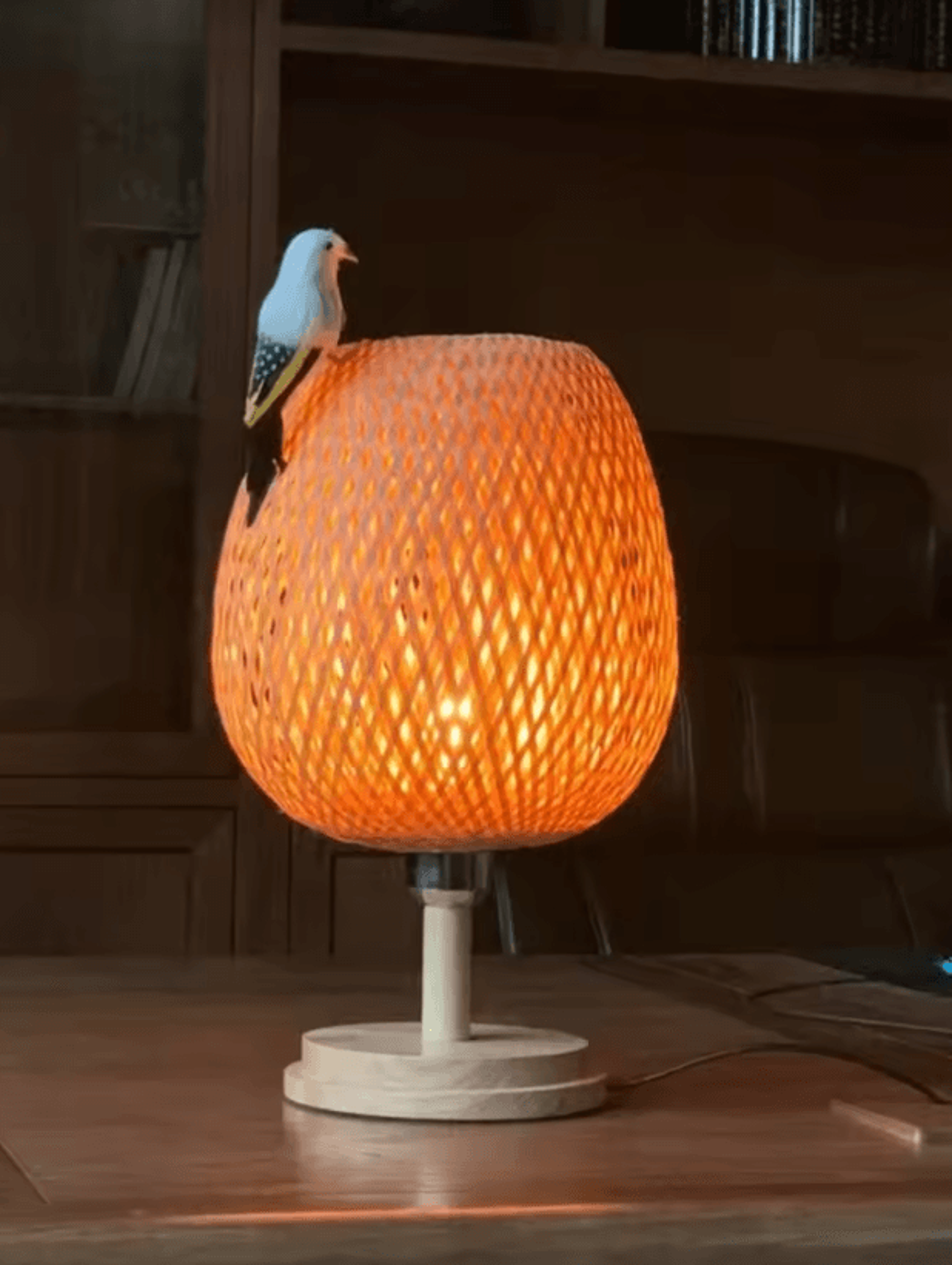 japanese zen solid wood table lamp creative bamboo bedside light for bedroom and home decor