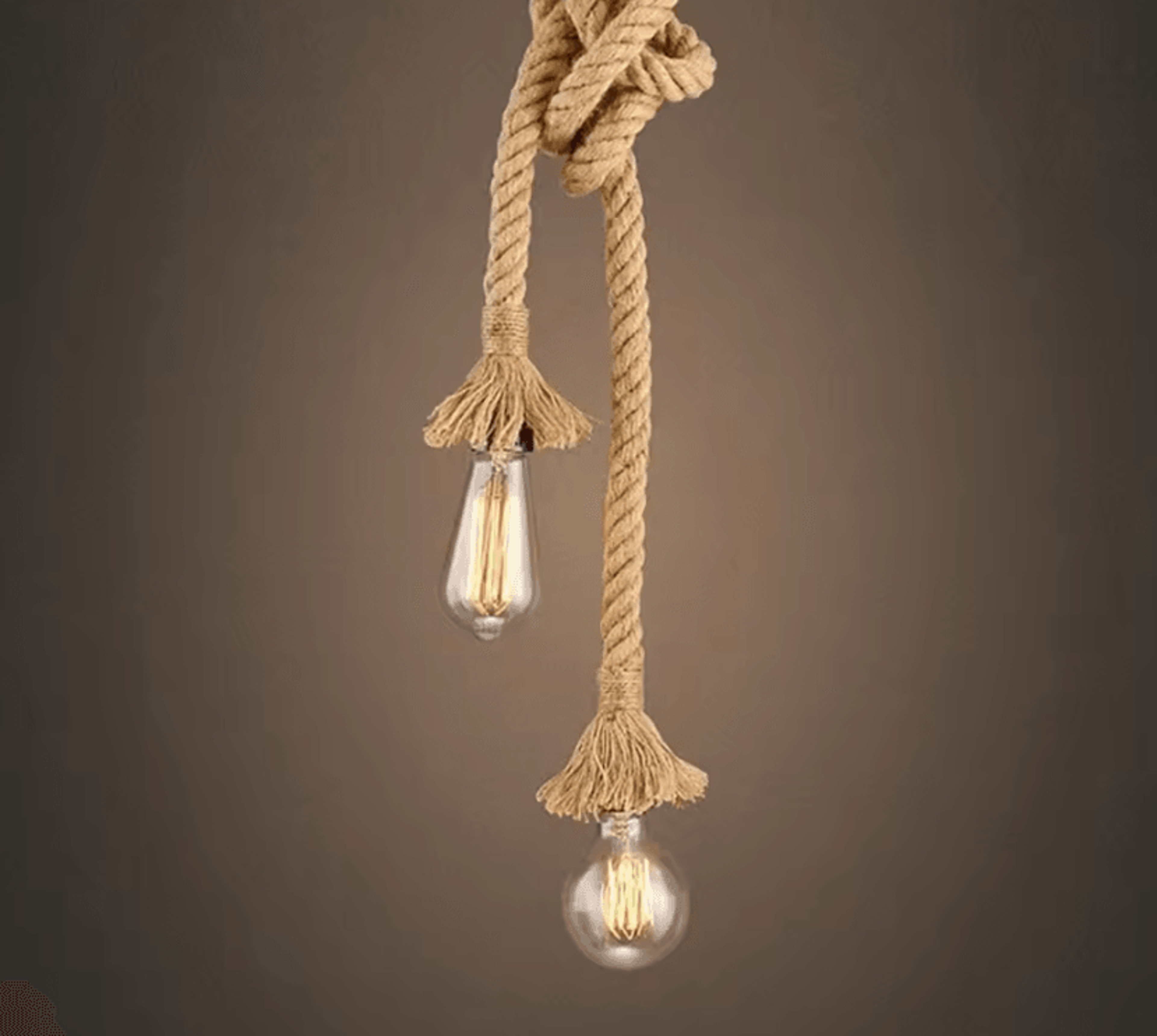 oyinled vintage hemp rope chandelier e27 industrial pendant light for dining room and restaurant