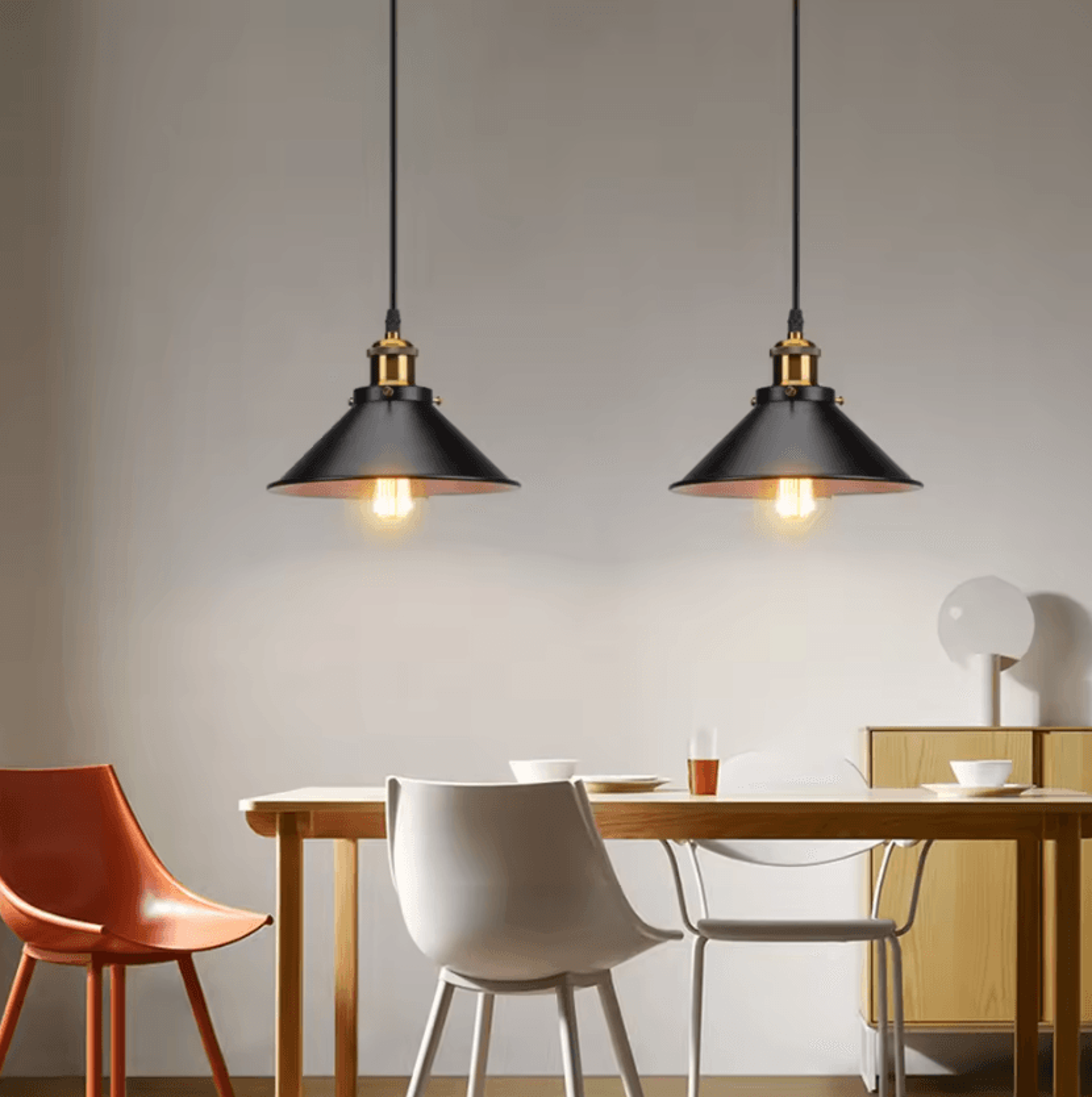 retro e27 industrial pendant light vintage edison hanging chandelier for living room and balcony