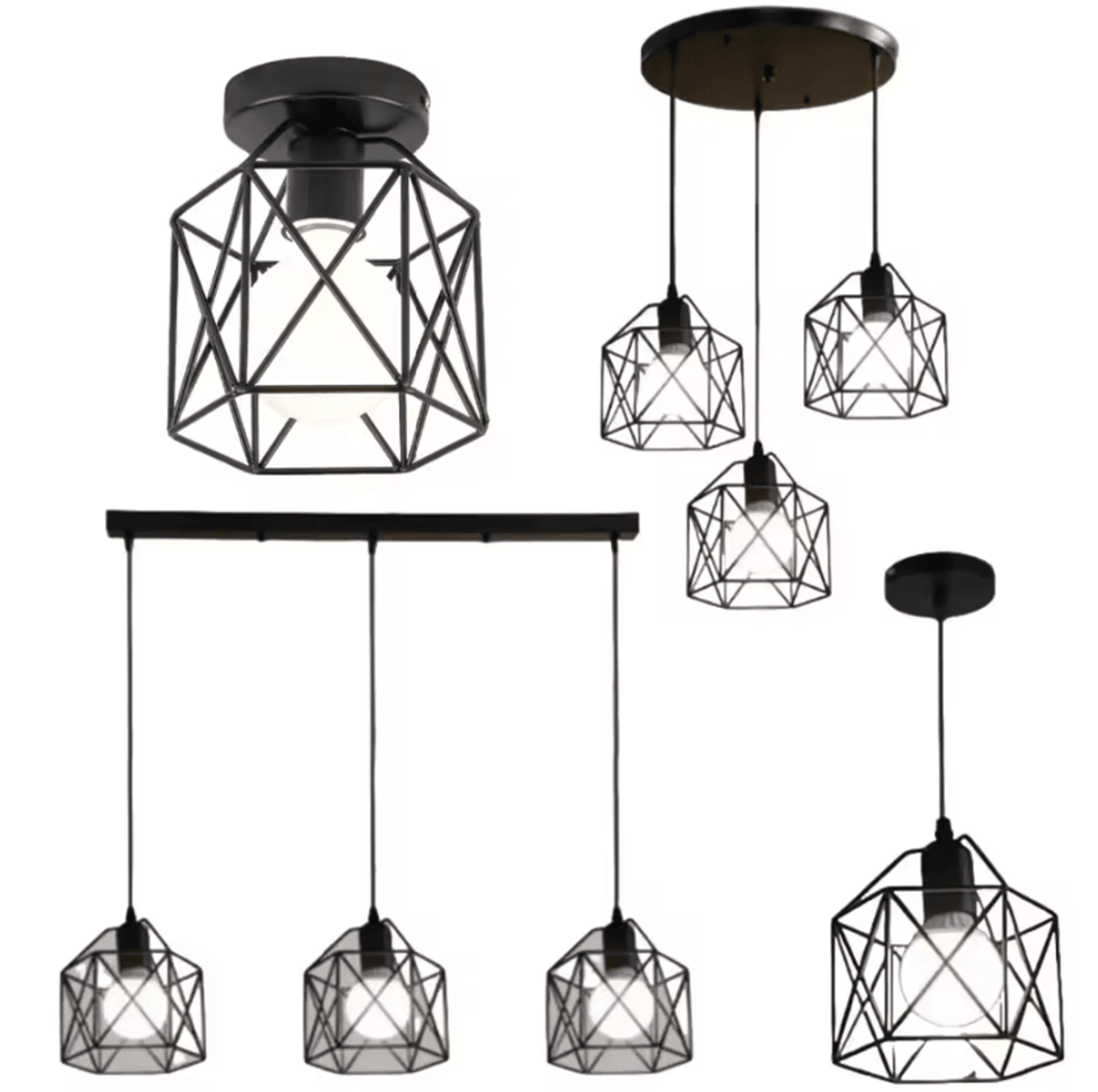 vintage metal cage pendant light industrial hanging ceiling lamp for kitchen island and home decor