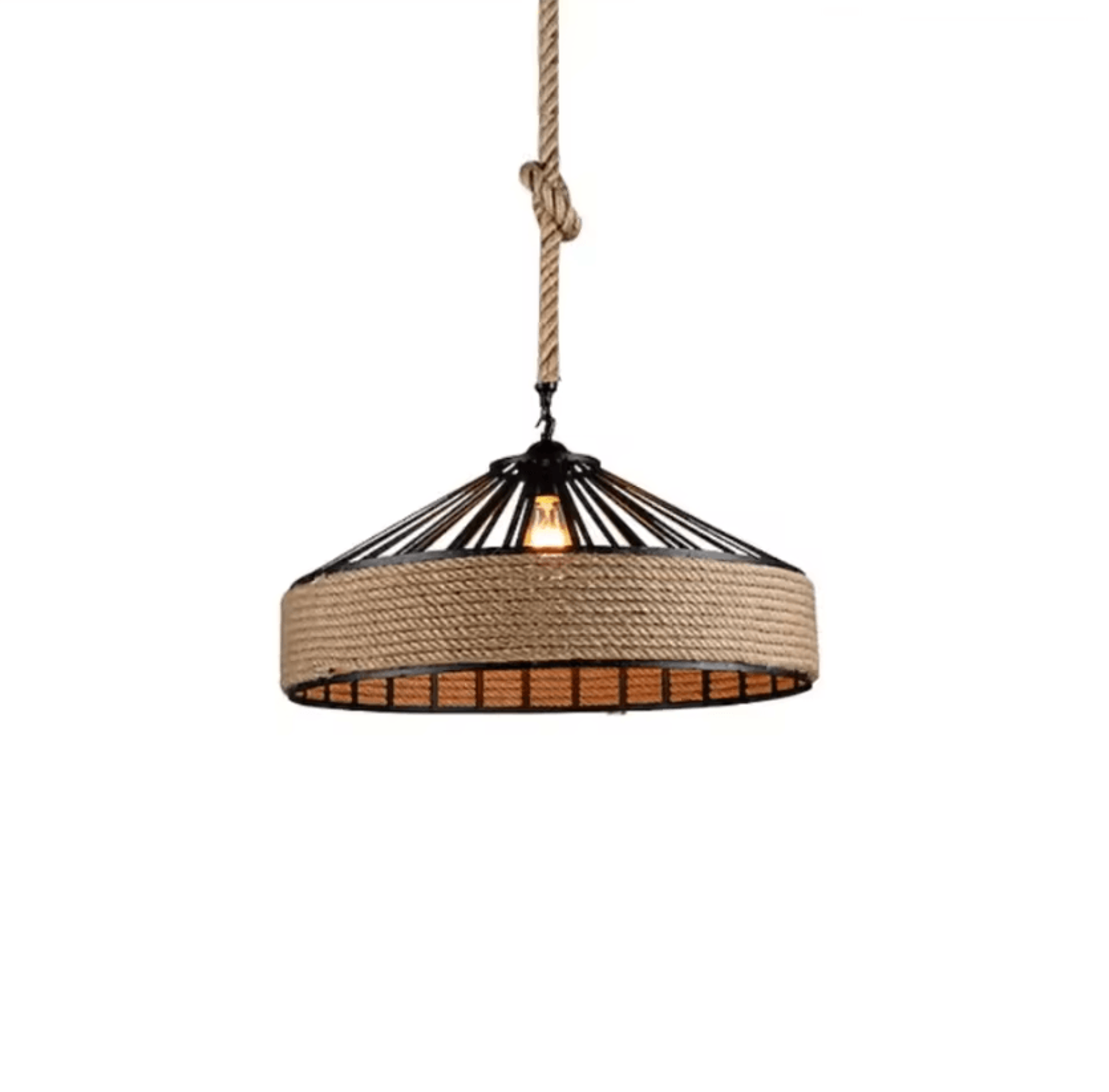 nordic vintage twine pendant chandelier 30/40cm rustic hollow hanging ceiling light for kitchen and dining room