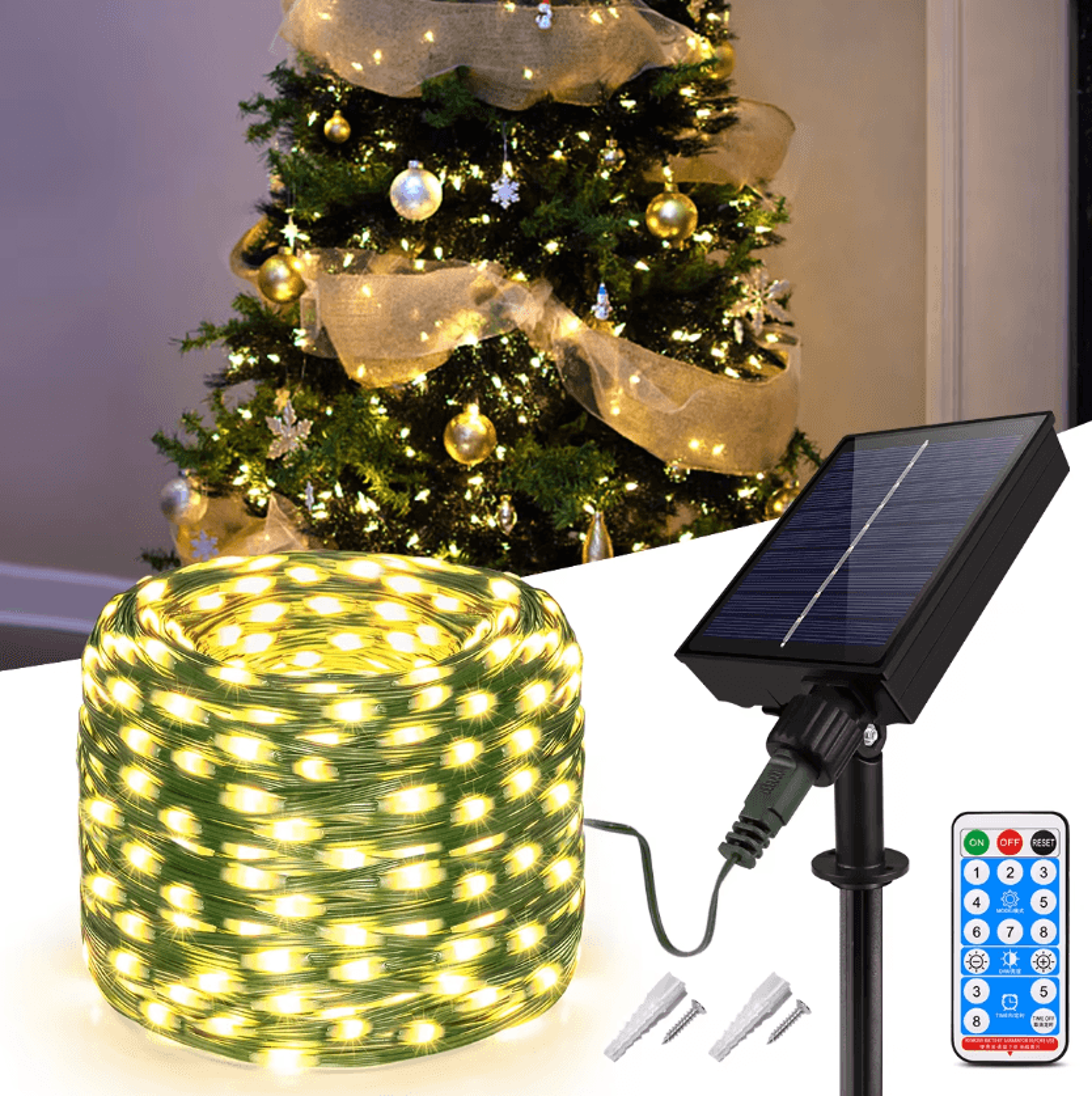 outdoor solar festoon string lights 50m 100m waterproof led fairy garland for garden patio and party decoration