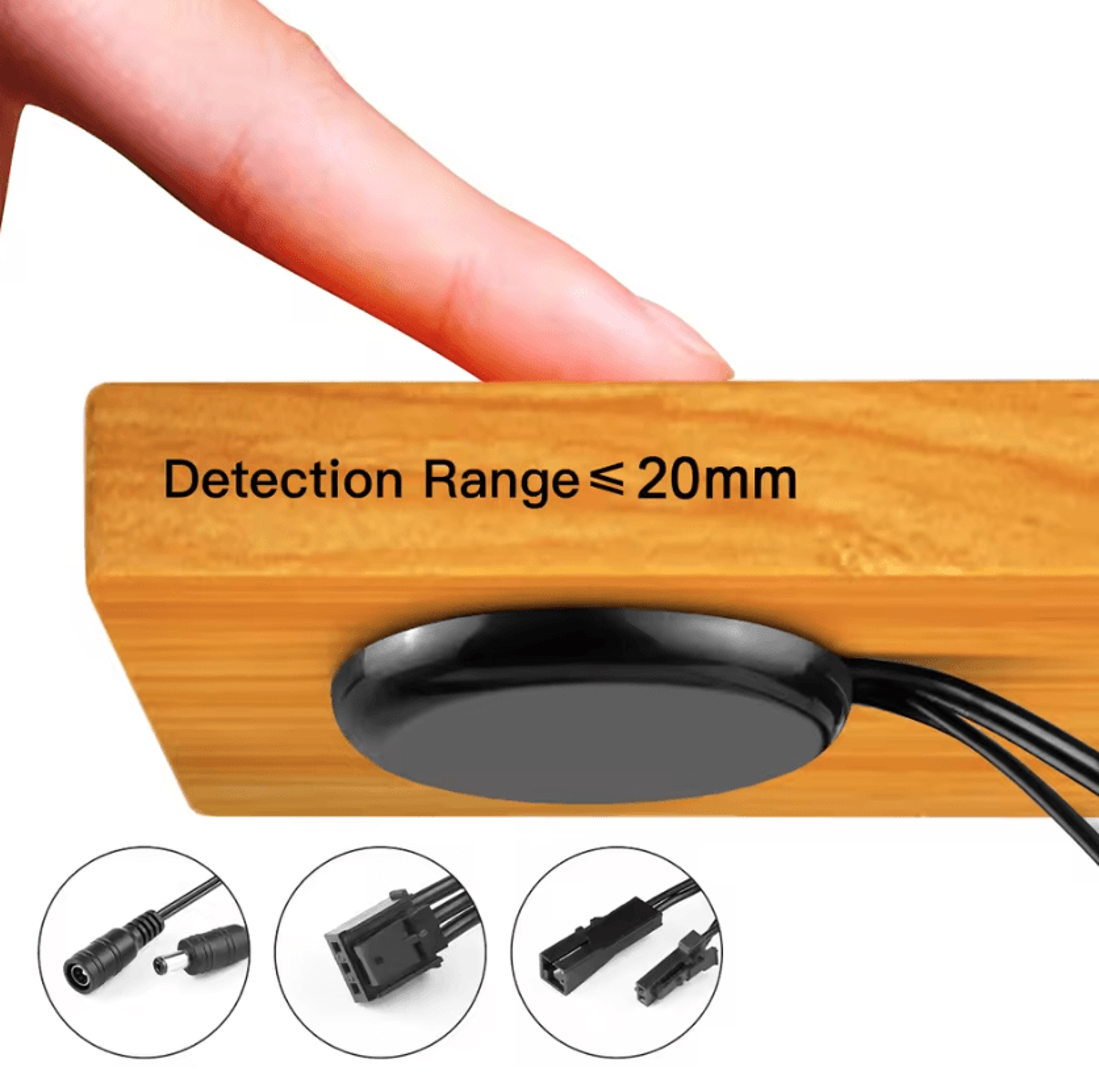 smart touch sensor led dimmer switch 12v-24v hidden wood mirror light controller with hand scan induction
