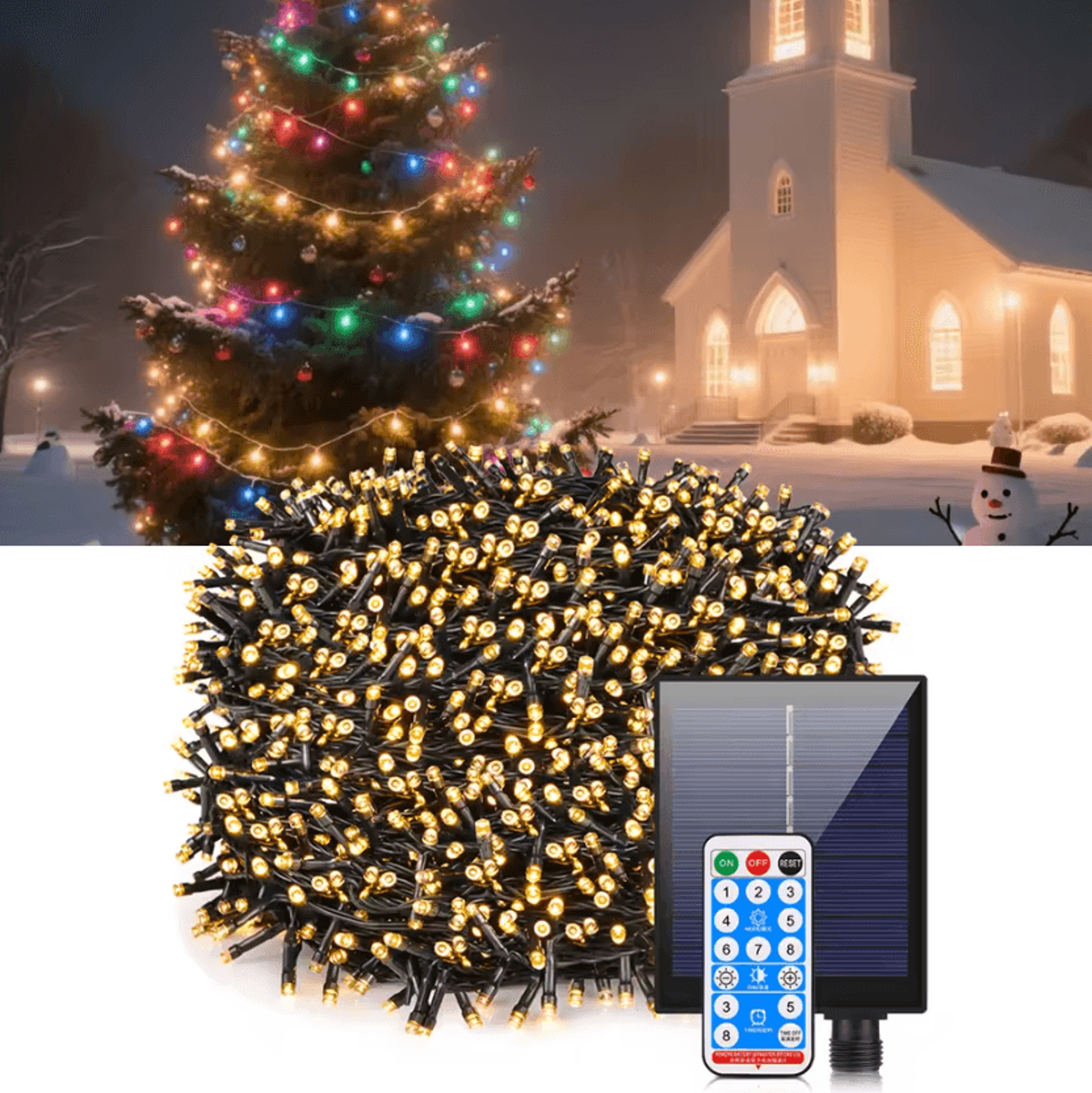 solar outdoor led fairy string lights 10m-100m waterproof garden garland for wedding party and holiday decoration