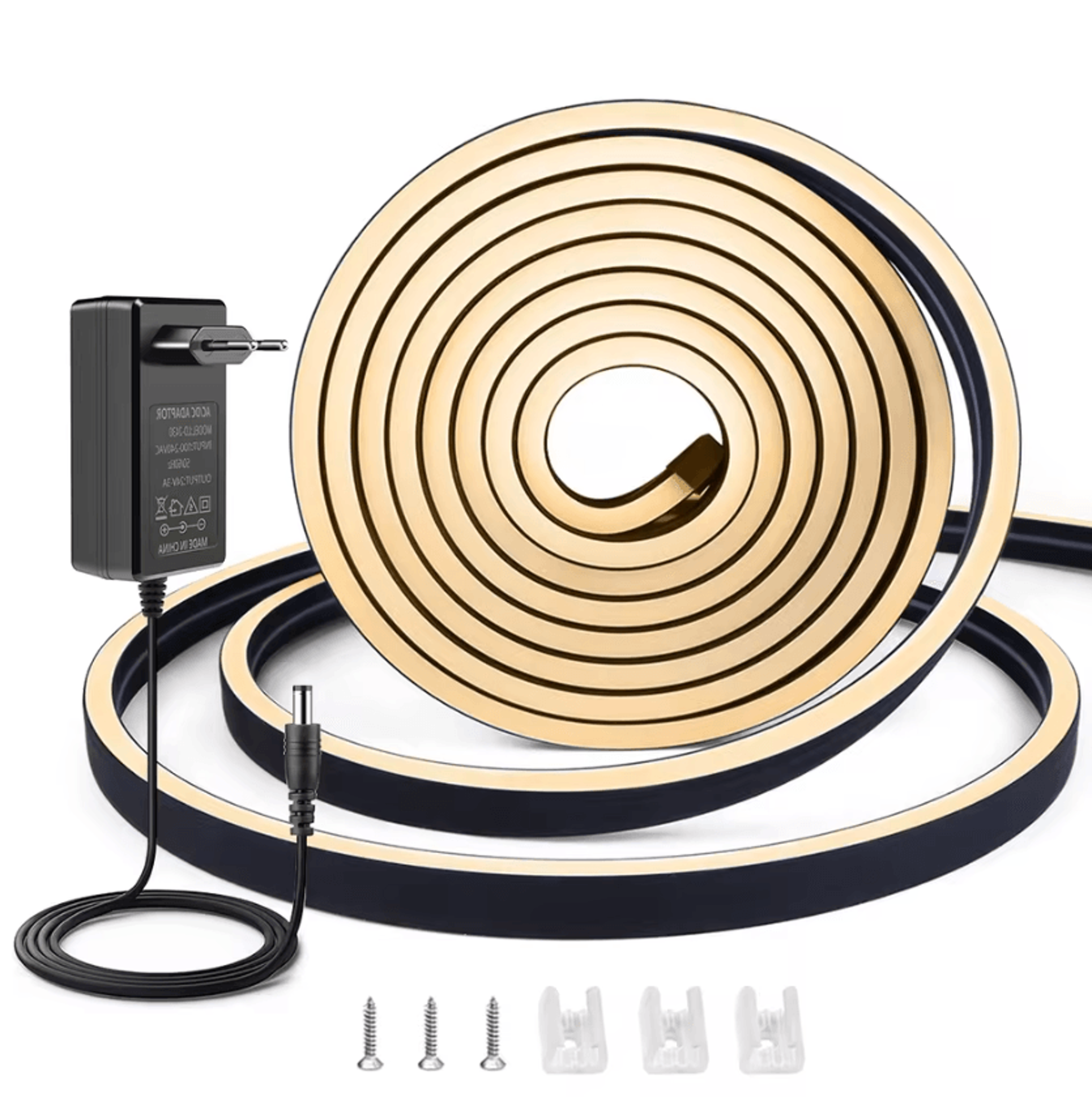 24v black silicone neon led strip light flexible rope lamp with rf remote touch and motion sensor control