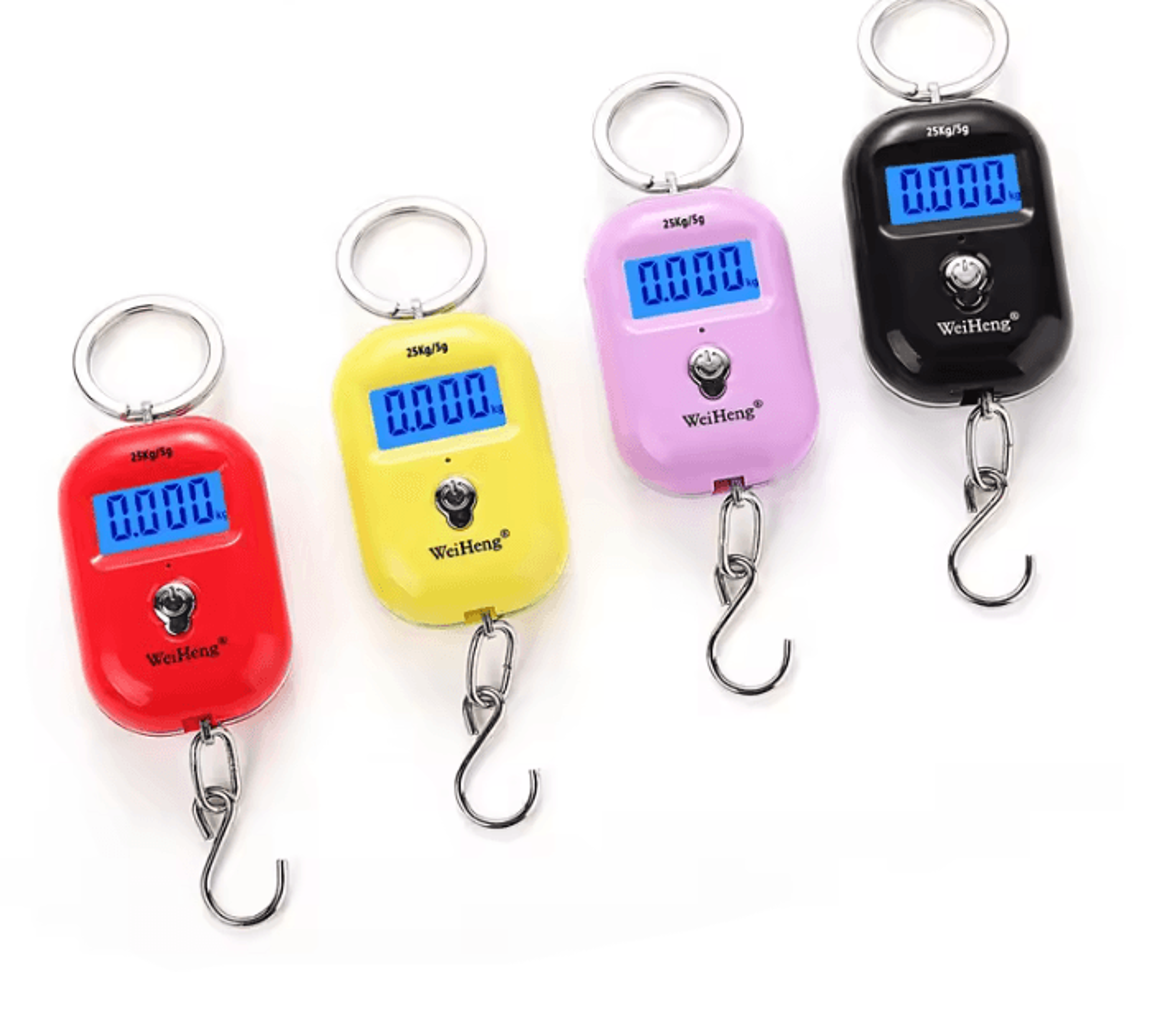 25kg portable digital hanging luggage scale with backlit display 5g precision hook weight tester for travel and home