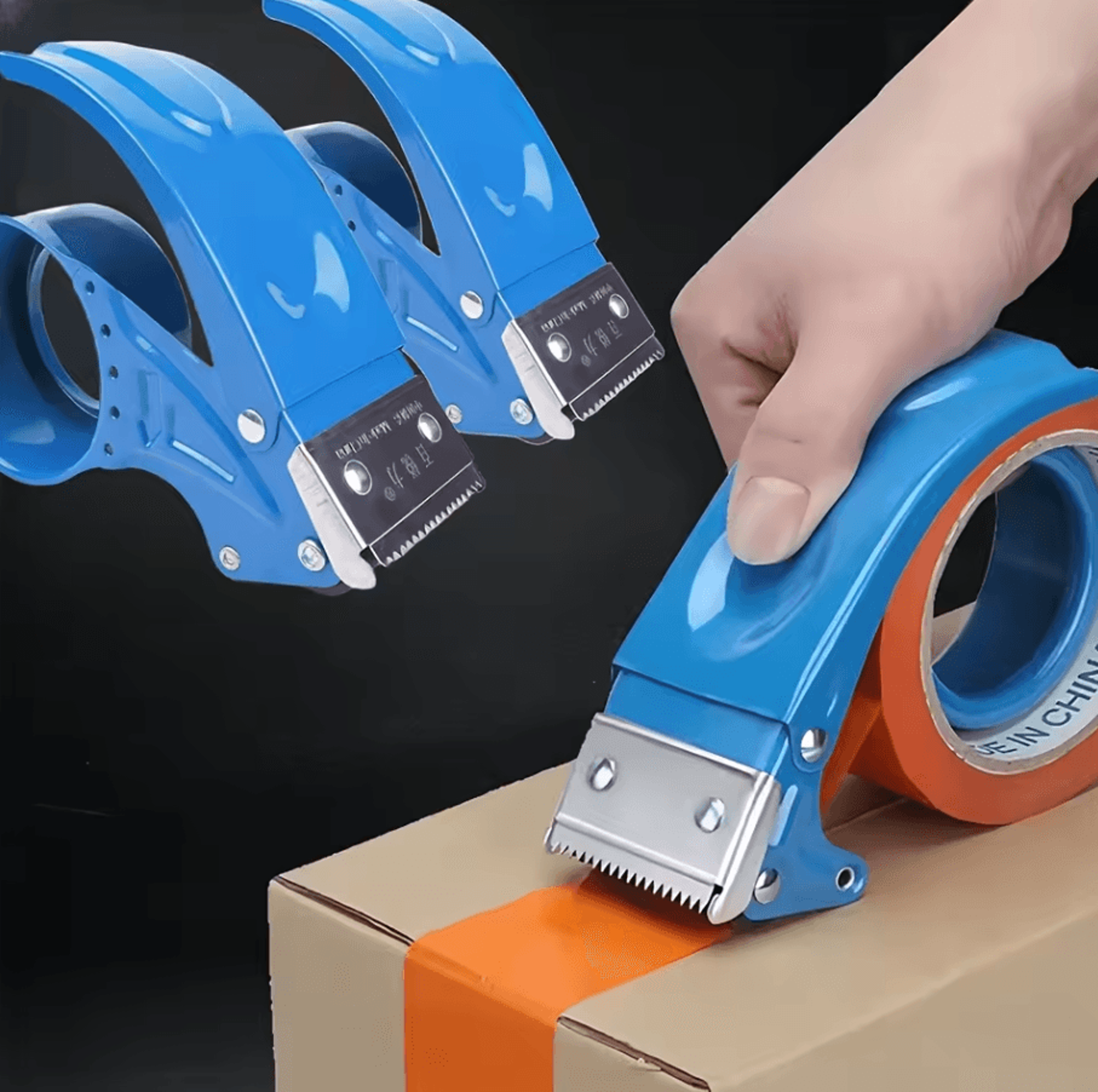 heavy duty handheld metal packing tape dispenser with cutter for 6cm shipping tape