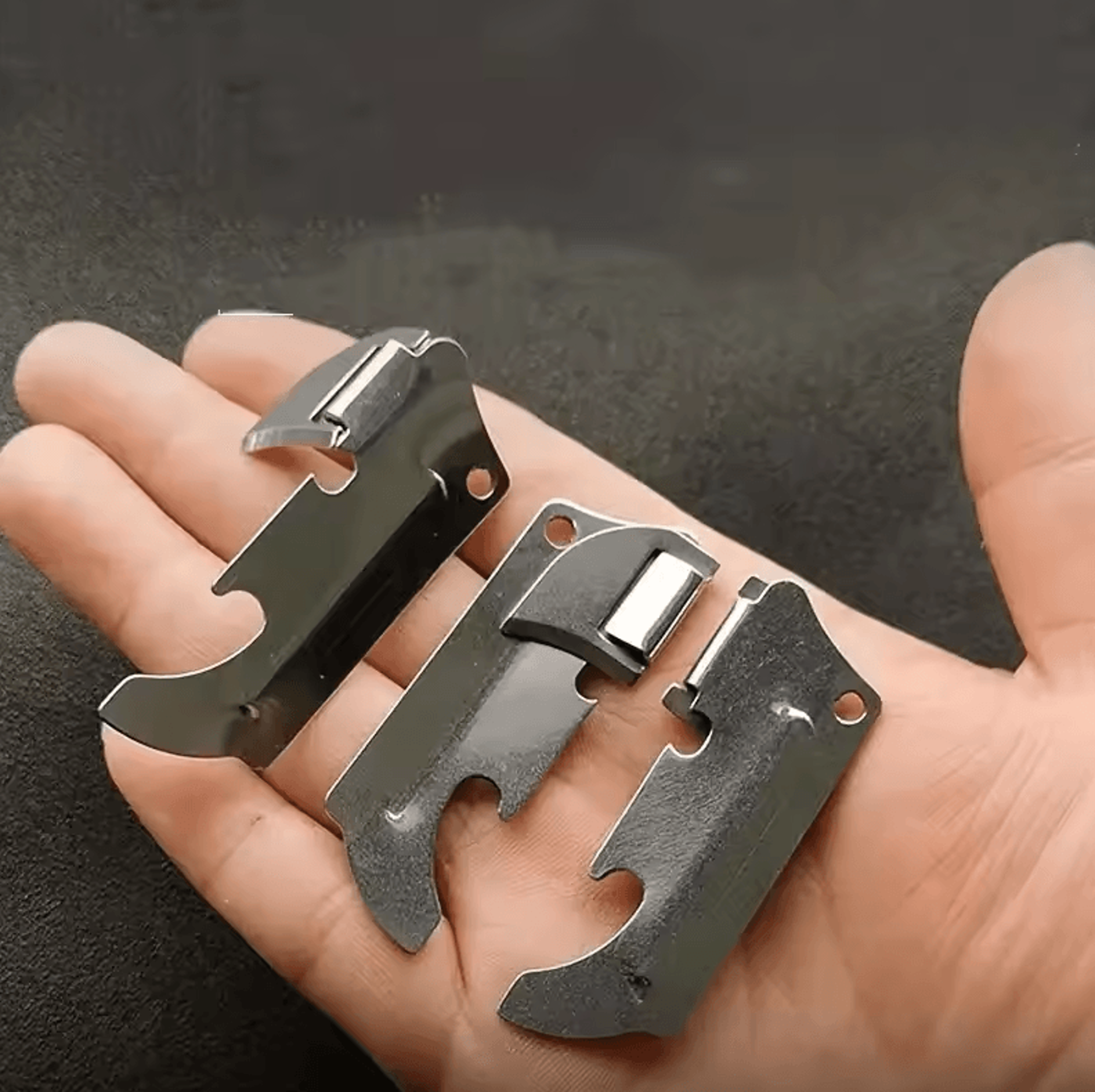 folding outdoor bottle opener portable can and bottle opening tool for camping hiking