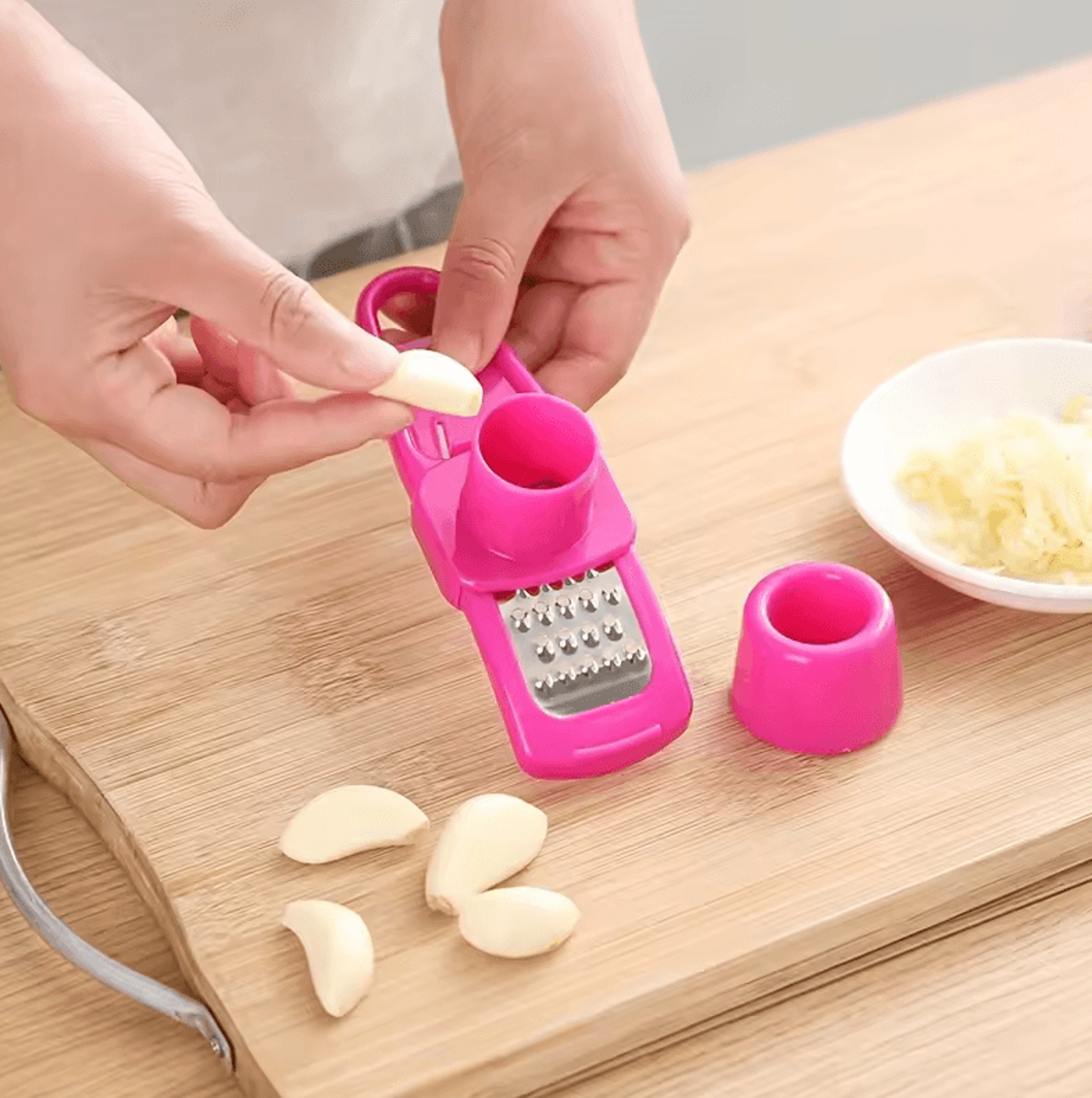 mini manual garlic grinder and press kitchen garlic mash tool
