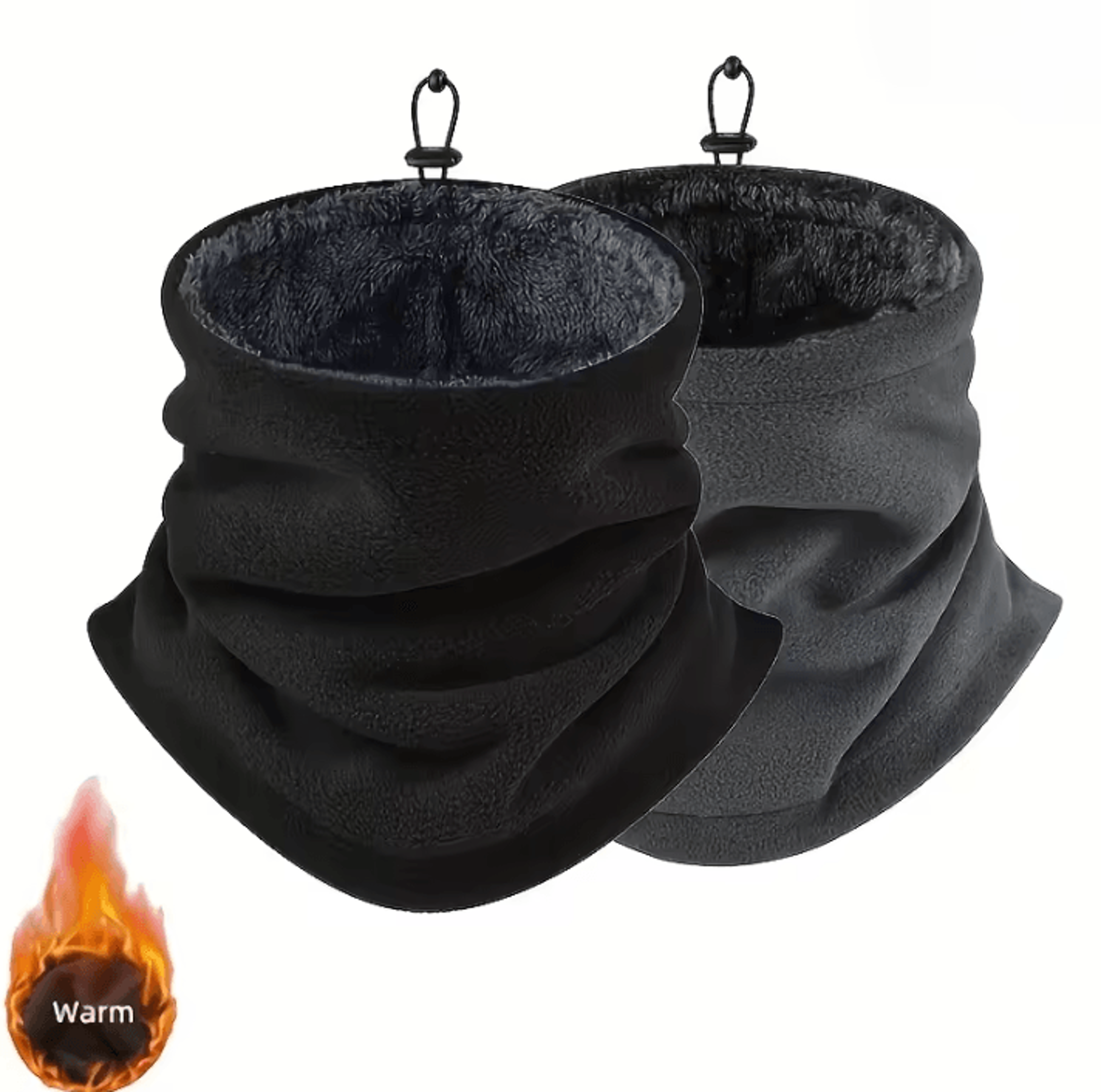 mens heavy-duty thermal balaclava mask windproof fleece lining neck gaiter for skiing cycling motor