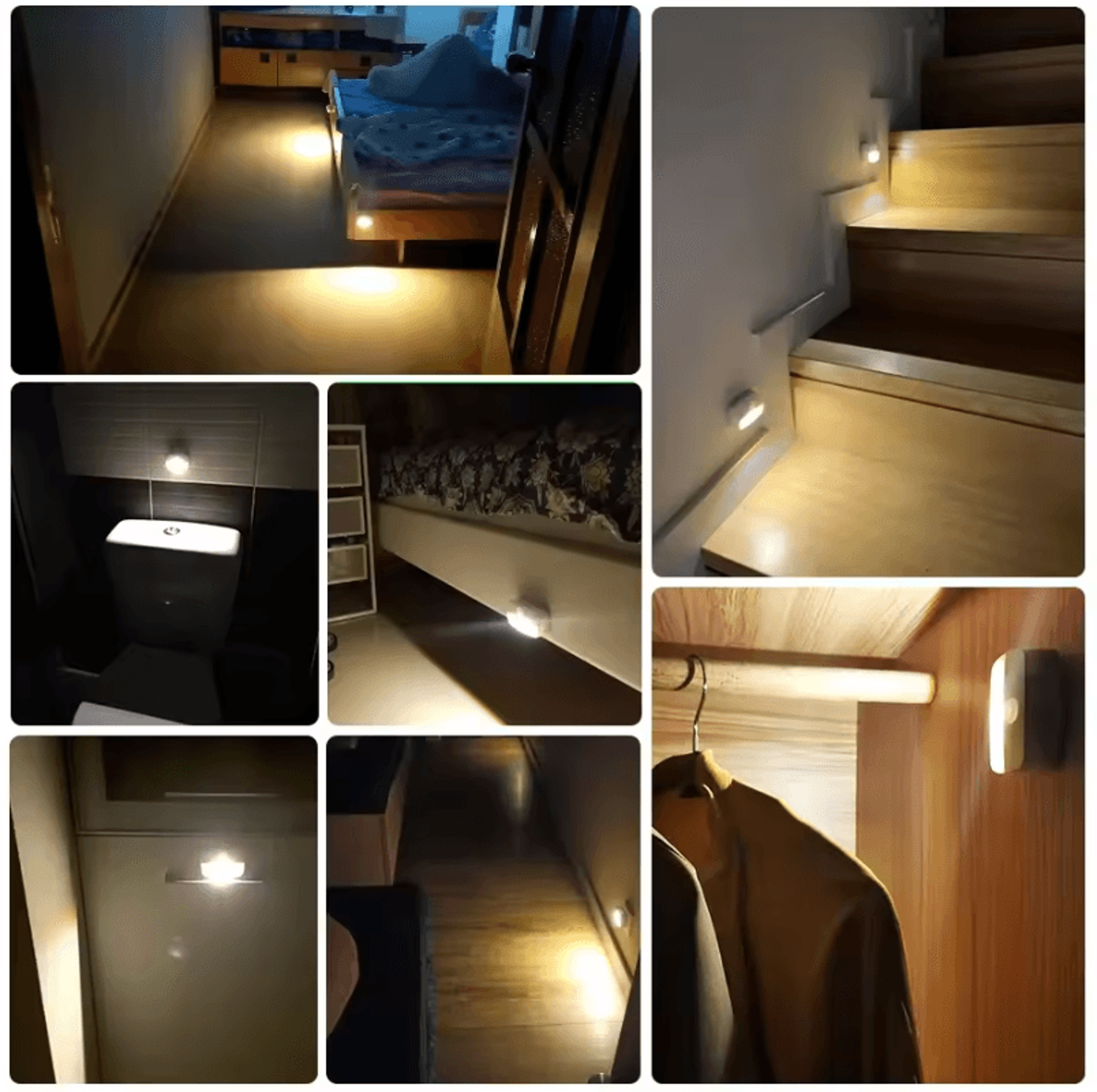 pir motion sensor night light – smart led under cabinet & closet lamp