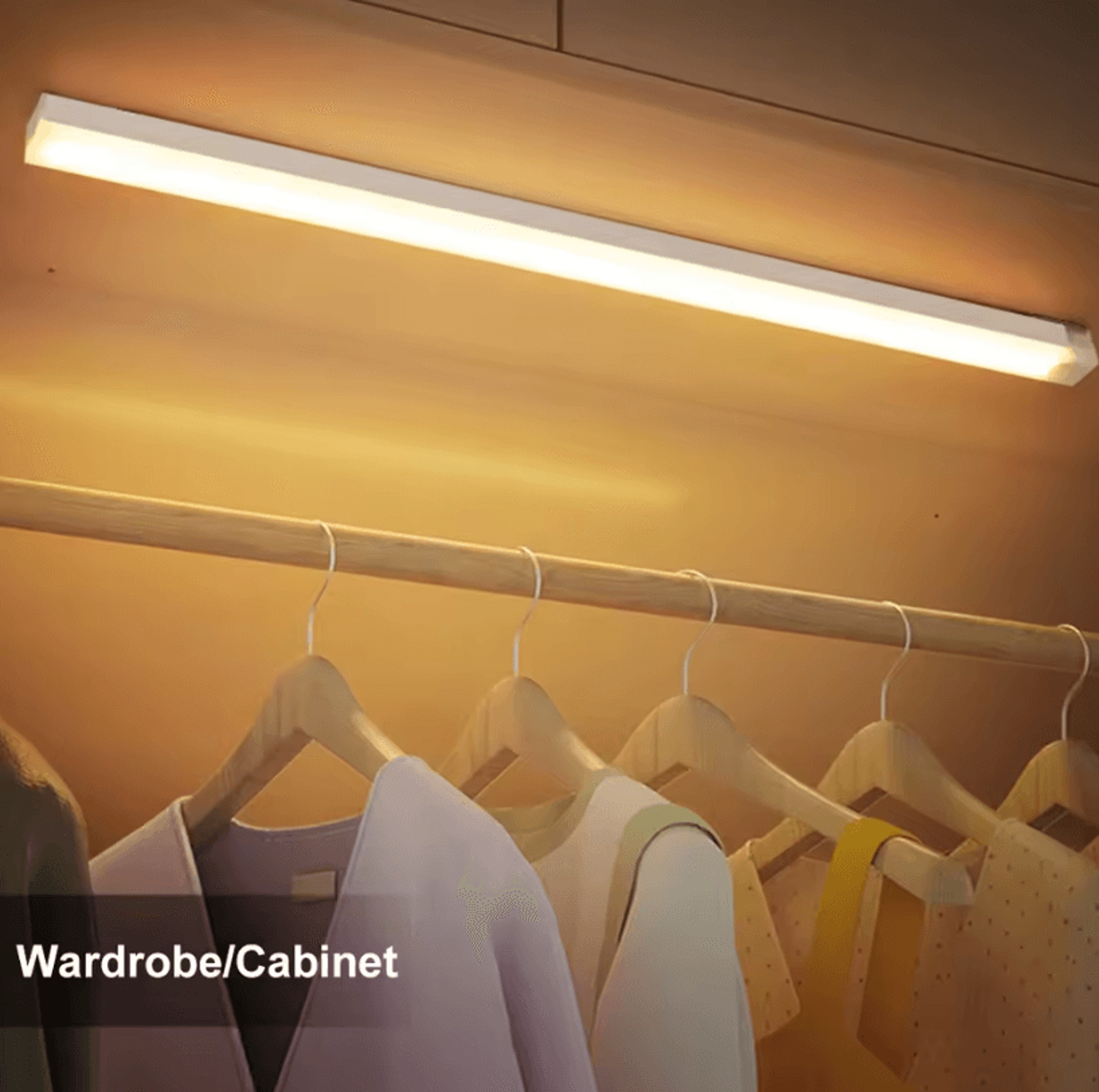 wireless motion sensor led light – rechargeable night light bar for cabinets & stairs