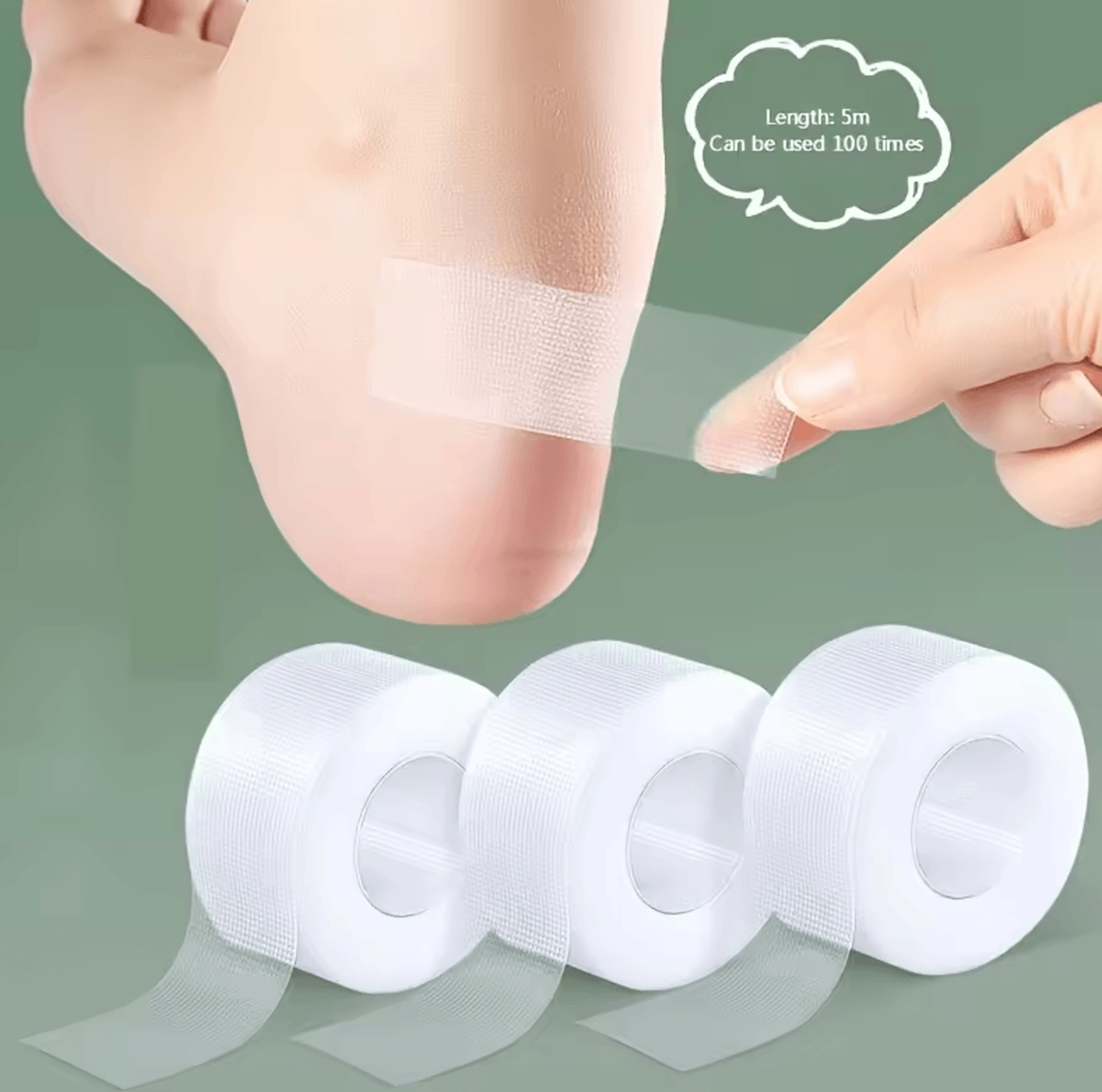 transparent silicone mole skin tape roll – flexible foot & skin protection