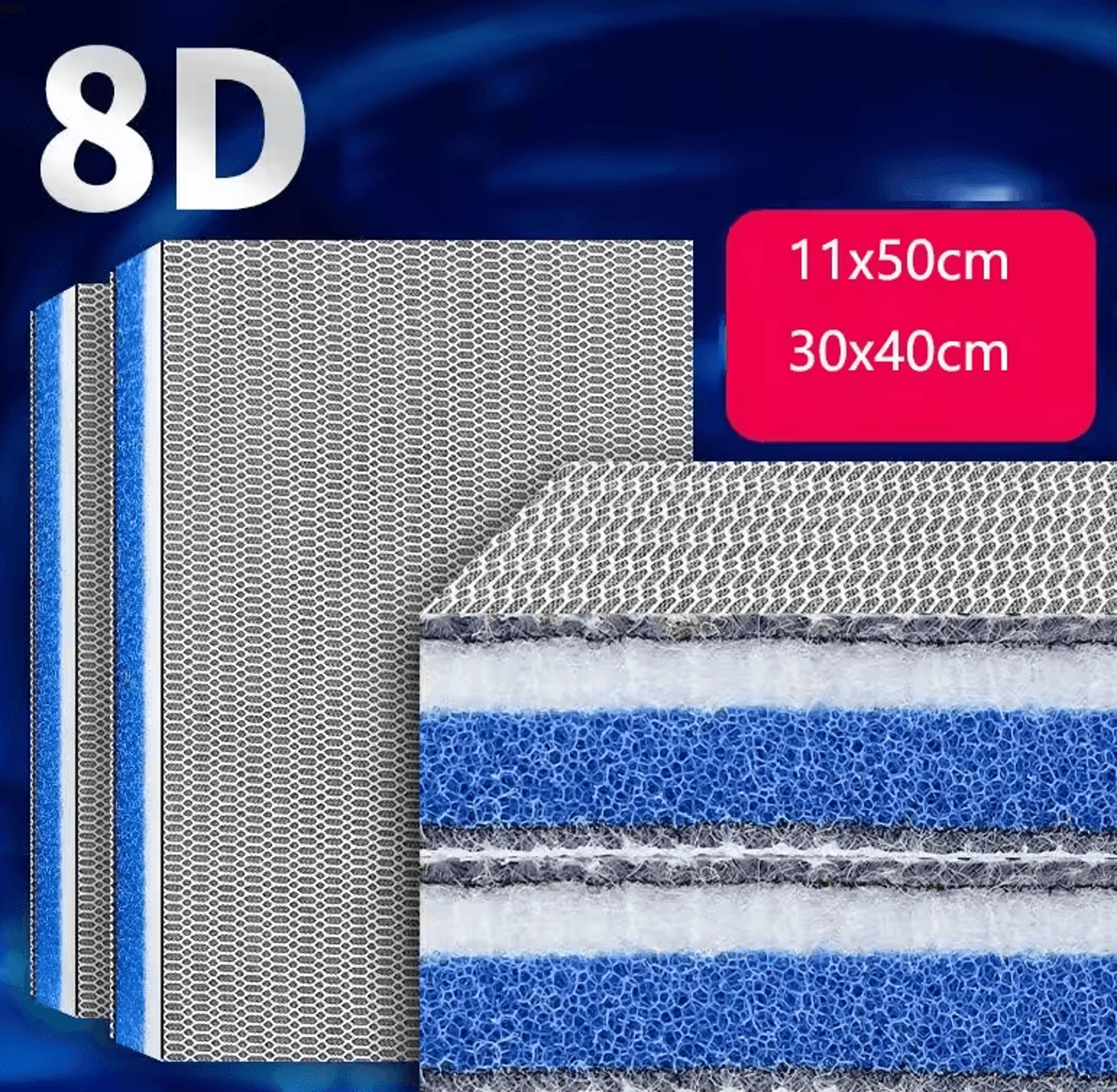 8d sponge filter cotton pad – aquarium denitrifier & fish tank foam filter accessory
