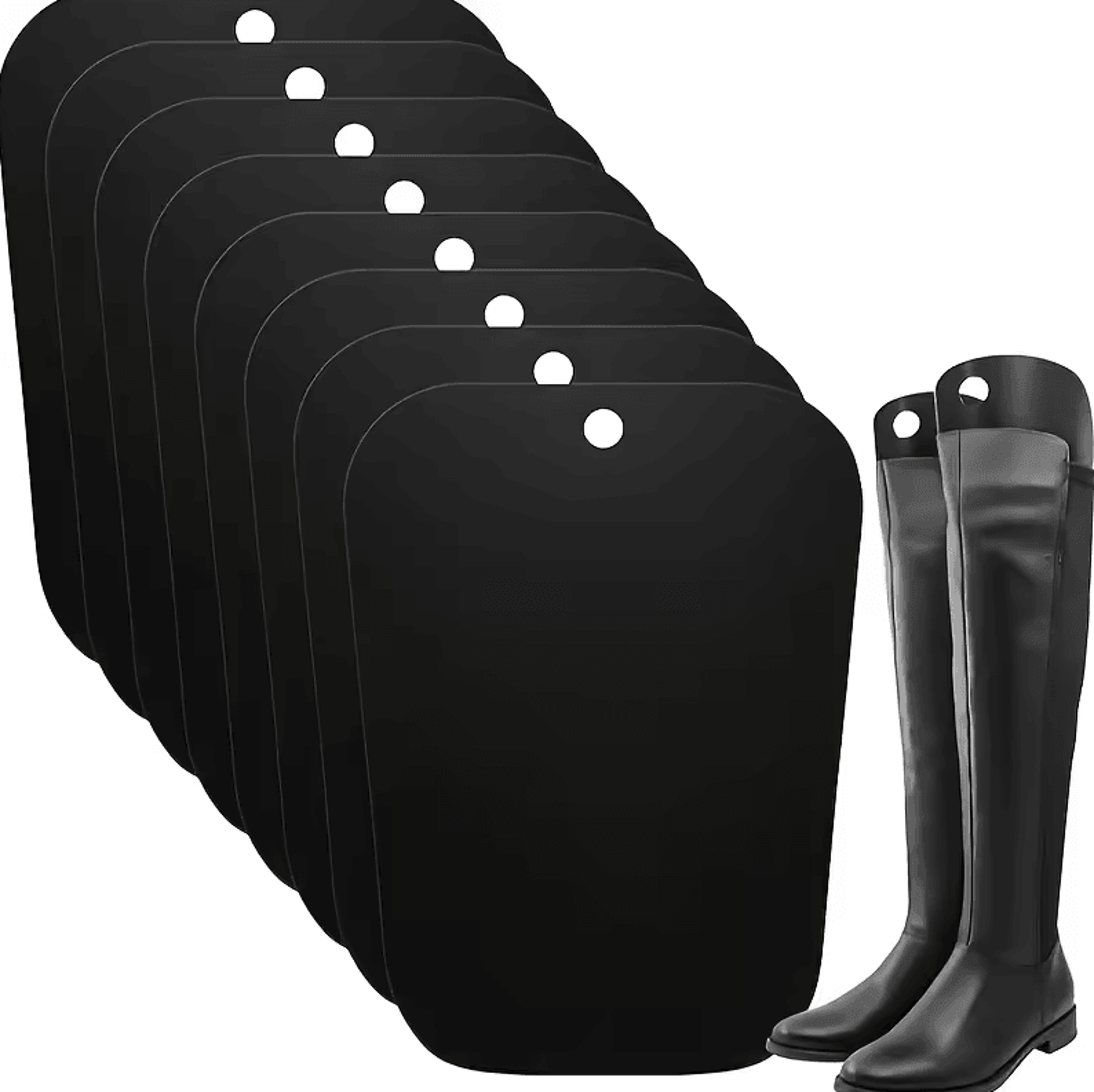 8pcs black plastic shoe shaper – durable high-end shoe stretch support accessories
