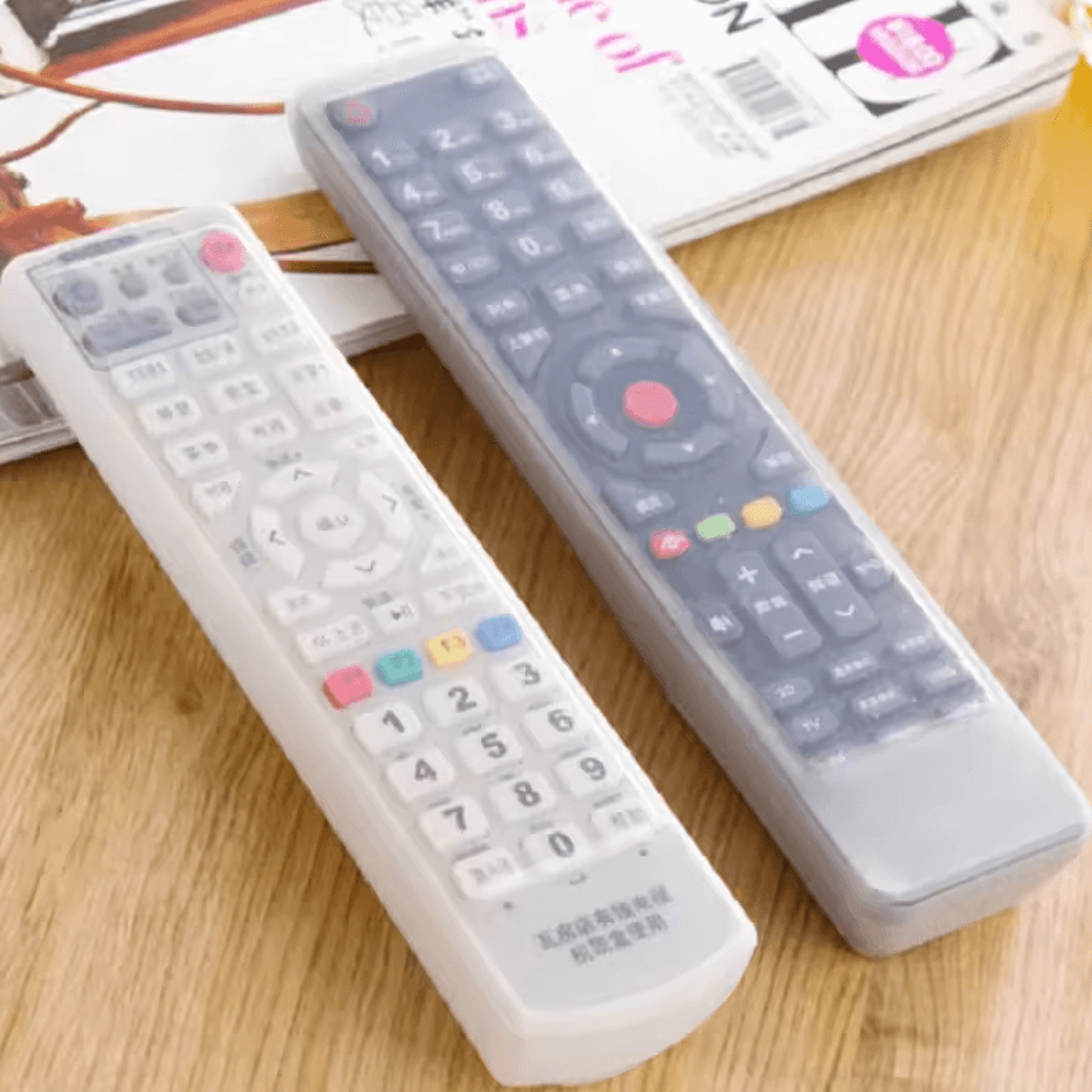 silicone remote control cover – tv & air conditioner dust protection flexible storage sleeve