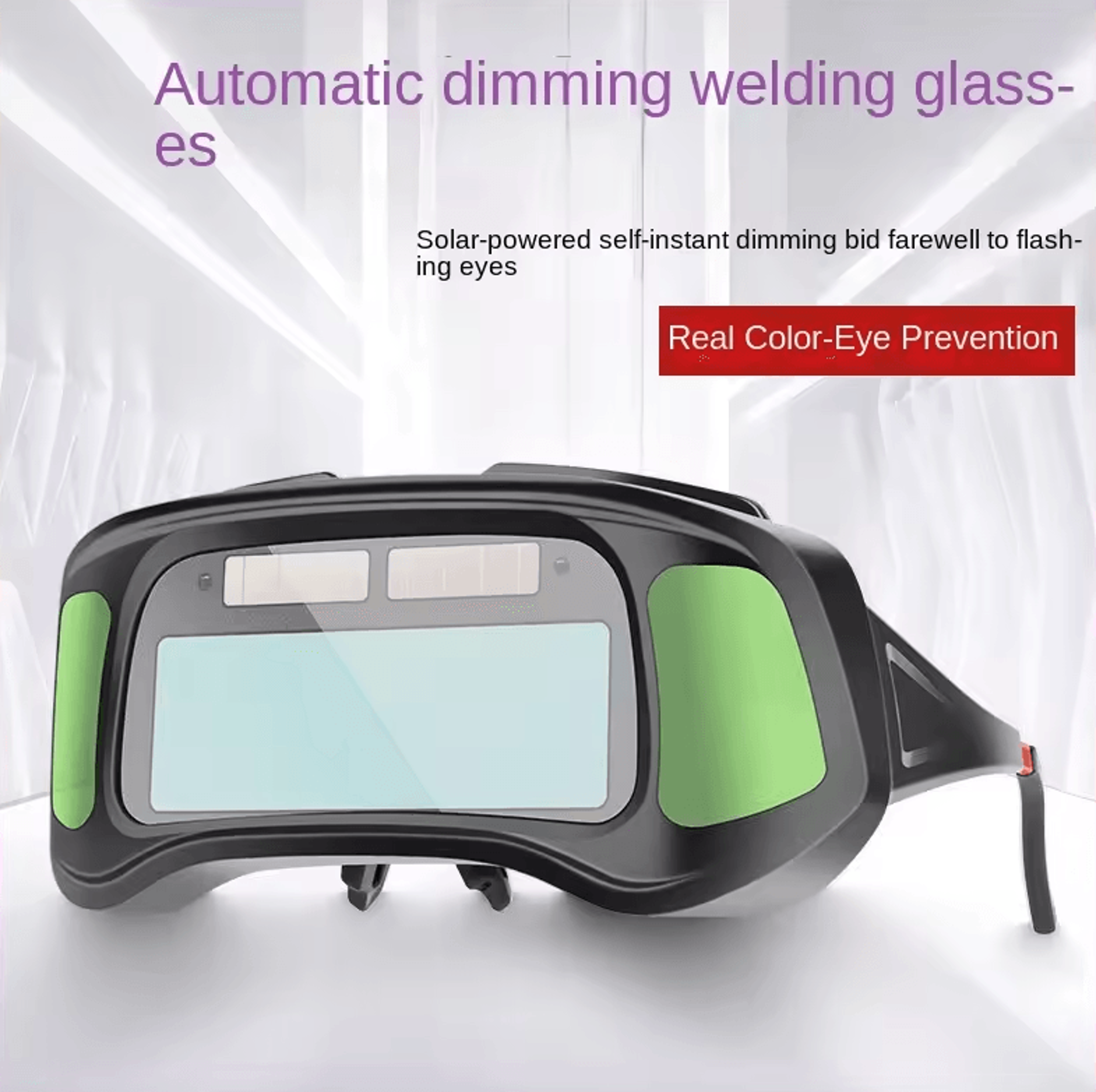 true color smart auto darkening welding goggles – solar welder anti-glare eye protection