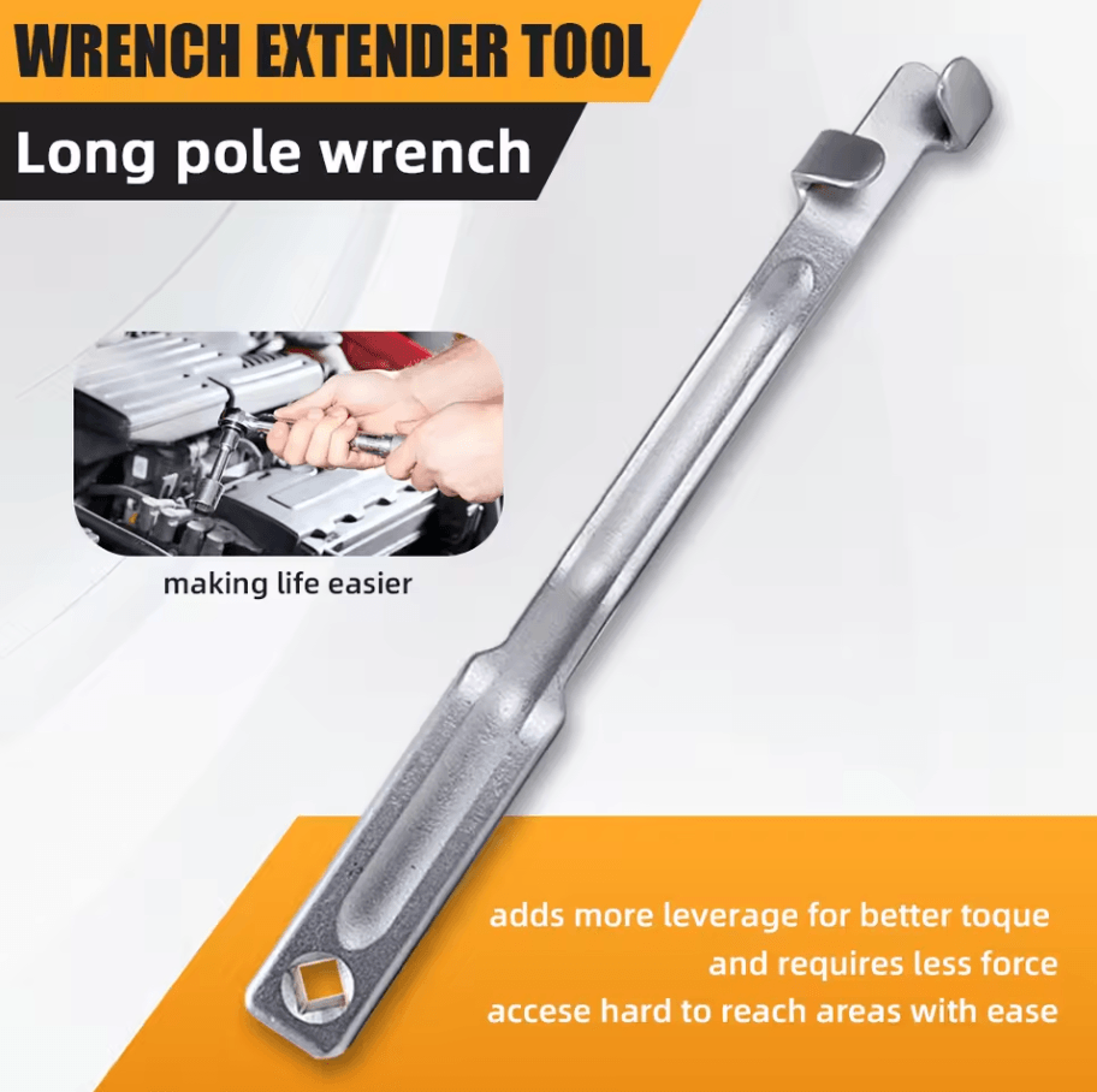 universal wrench extension tool – adjustable torque lever arm wrench extender