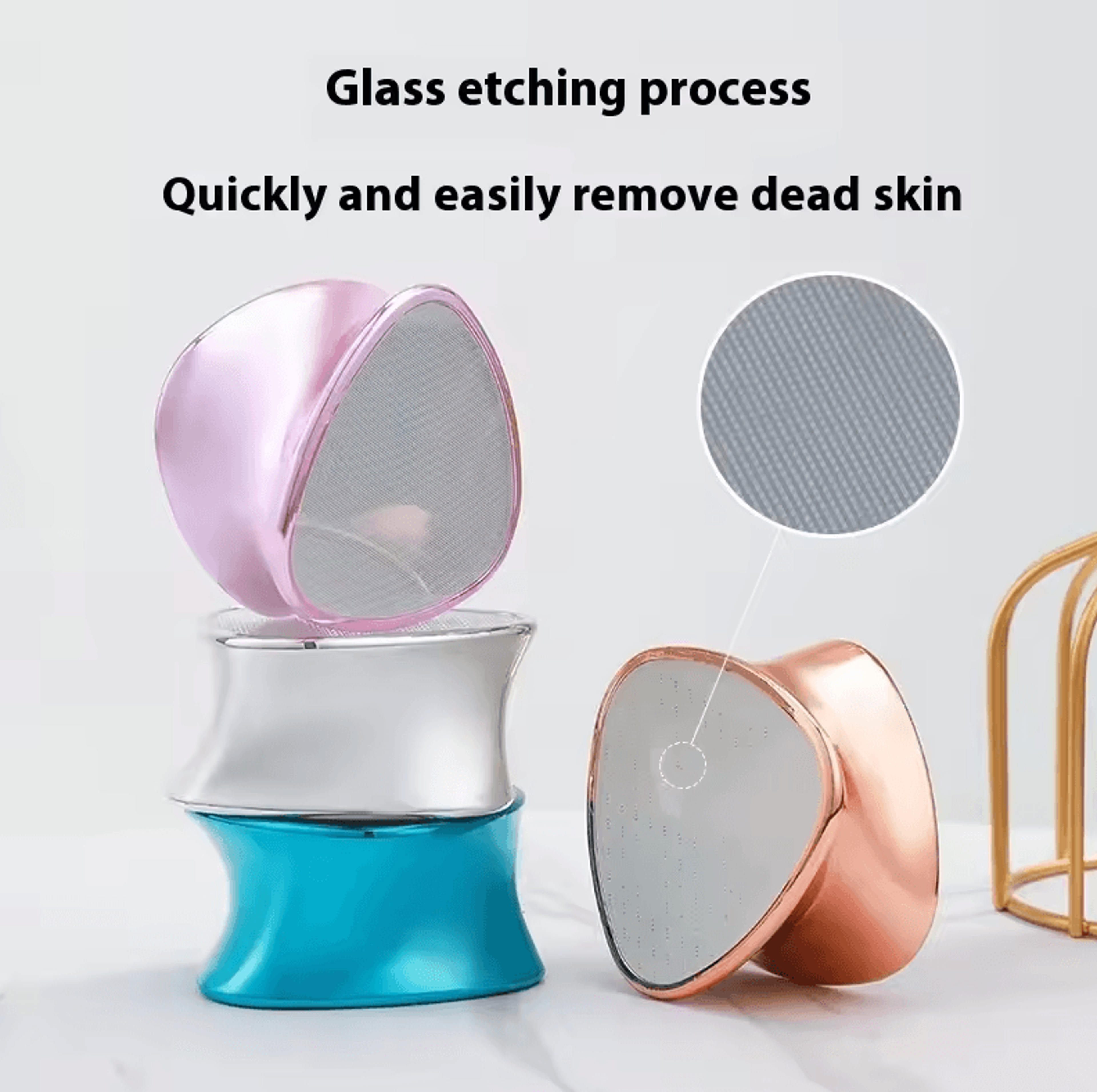 double-sided crystal hair eraser glass nano foot file – 2-in-1 reusable painless foot dead skin remover