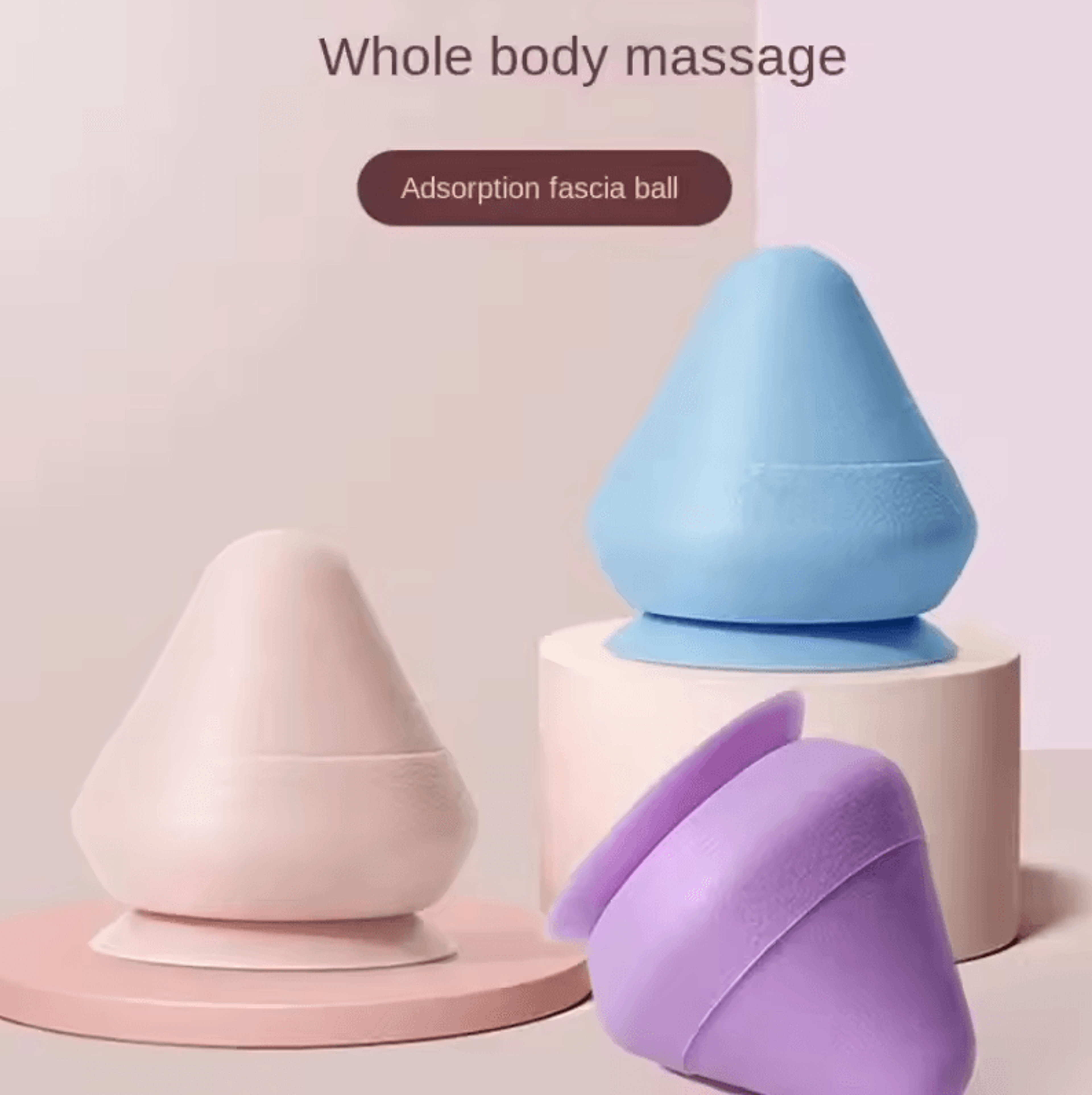 wall-mounted fascia cone multi-function suction cup massager – trigger point back, arm & foot relief